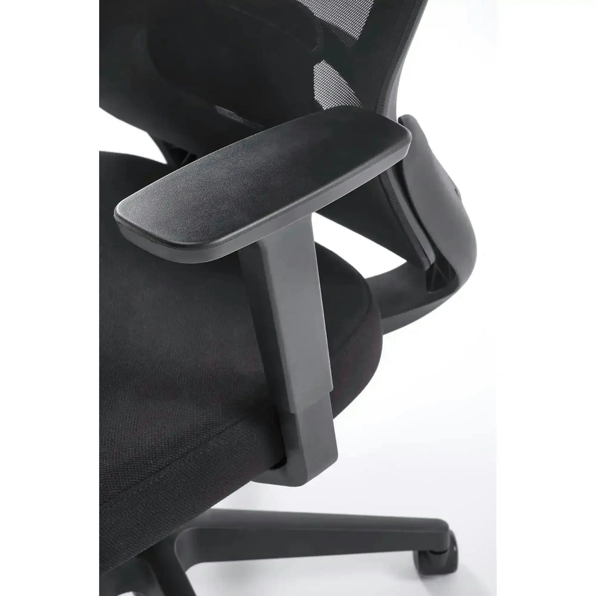 Scaun birou SONAR, negru, panza/plasa, 65x65x118/128 cm