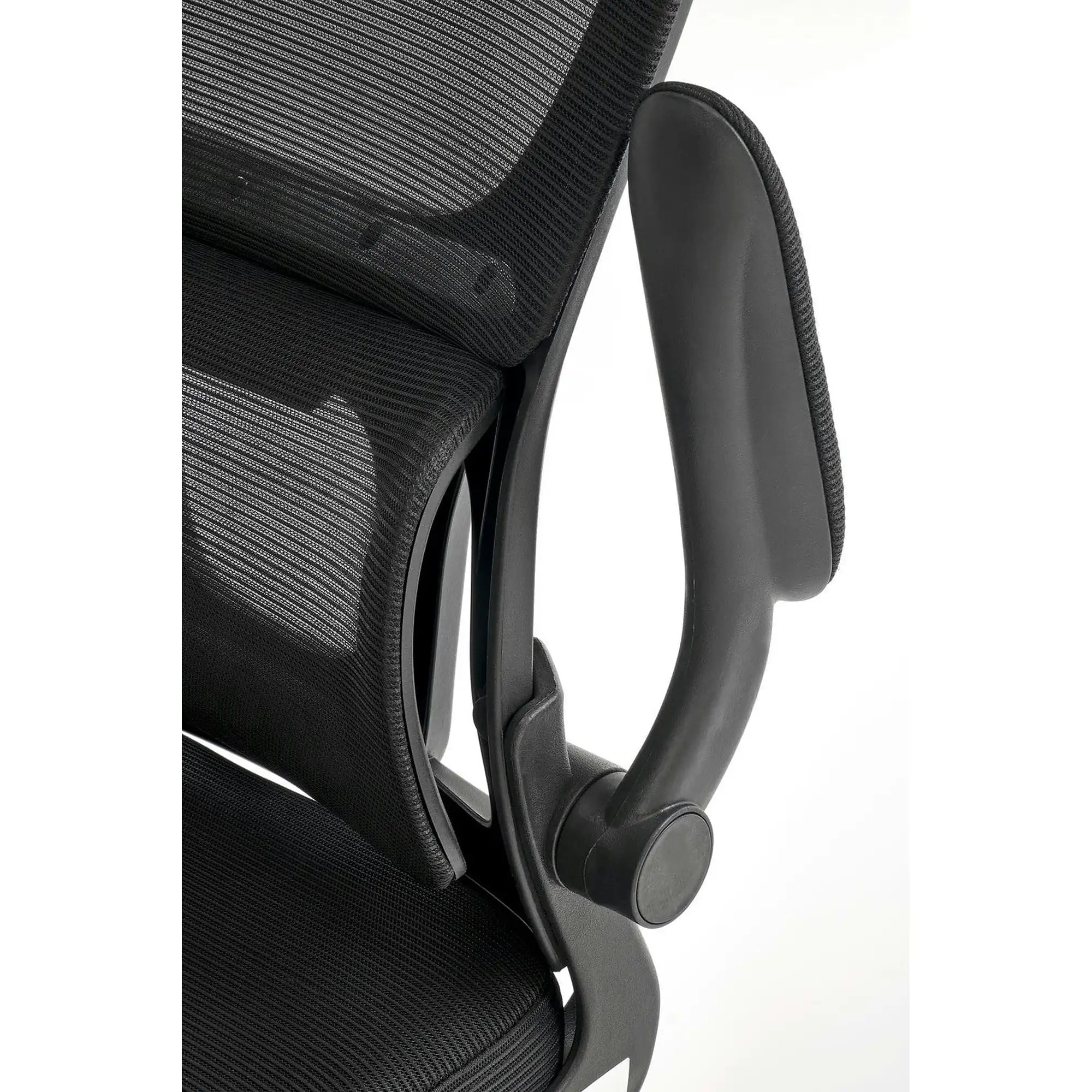 Scaun birou SOREN, negru, stofa clasica/plastic, 62x62x116/124 cm