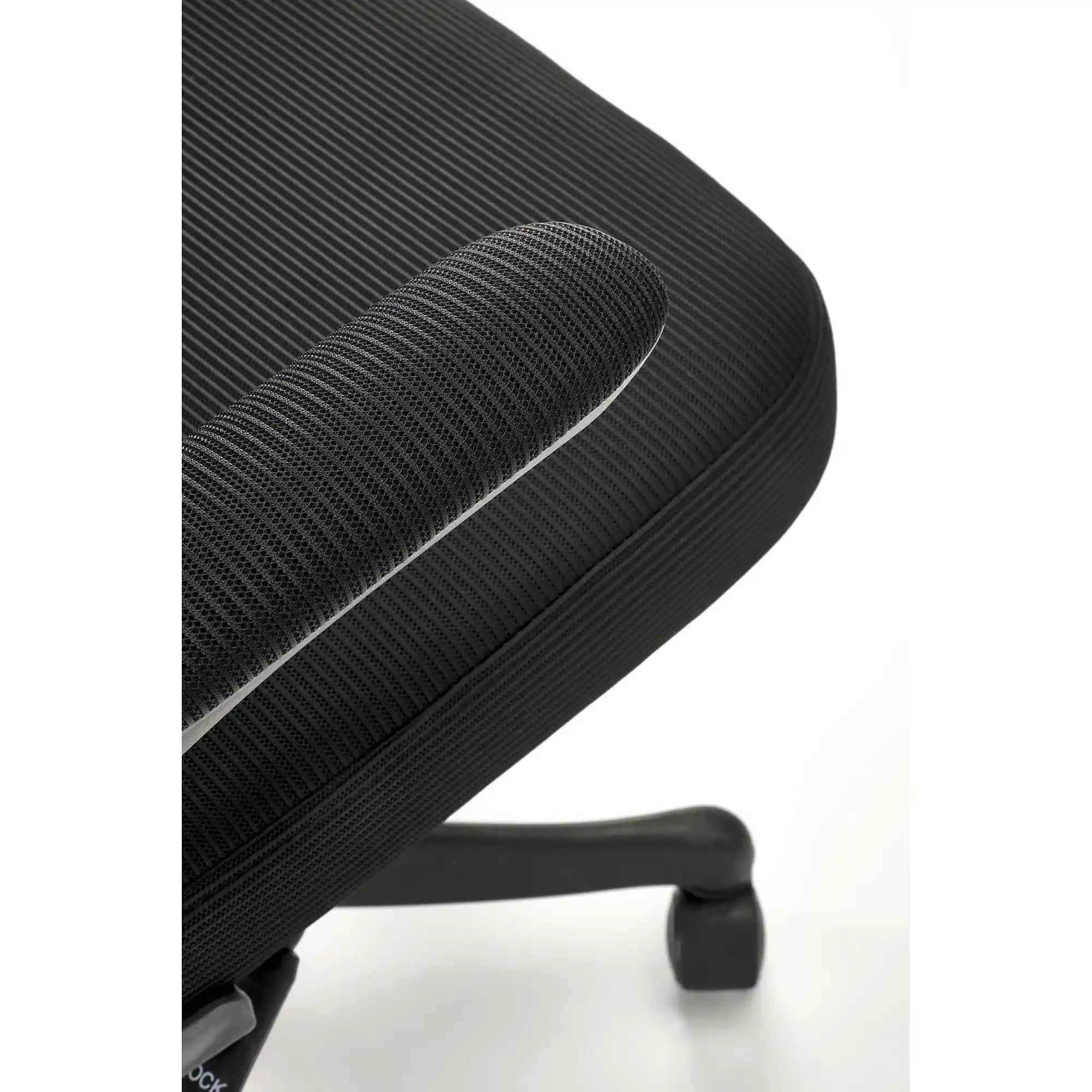 Scaun birou SOREN, negru, stofa clasica/plastic, 62x62x116/124 cm