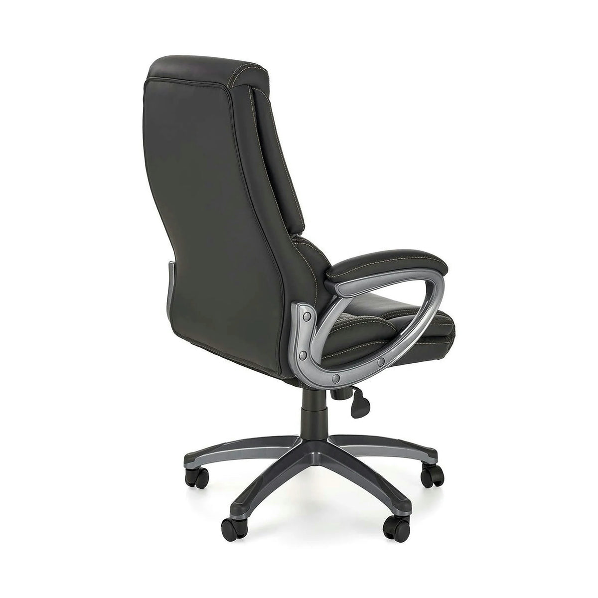 Scaun birou STEVEN, negru/gri, piele ecologica/panza, 65x70x111/119 cm