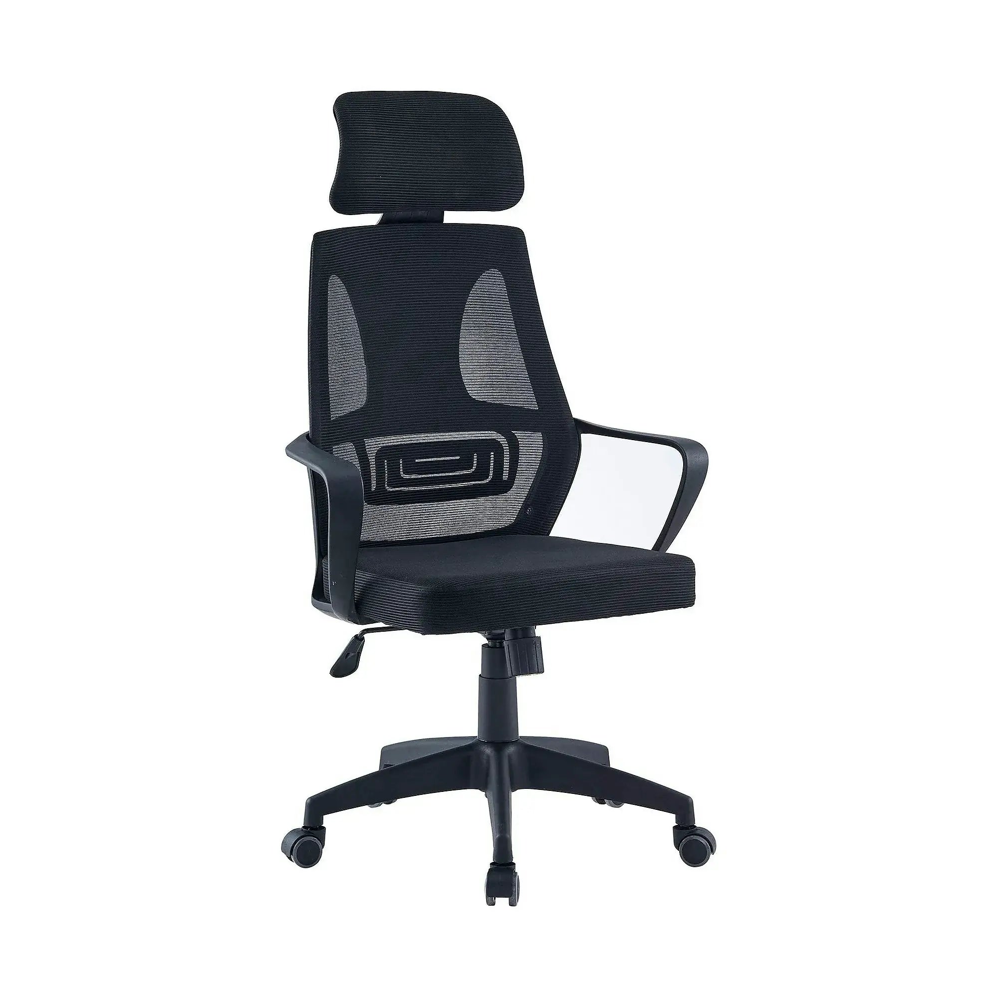 Scaun birou TAXIS NEW, negru, plasa/plastic, 66x66x115/124 cm