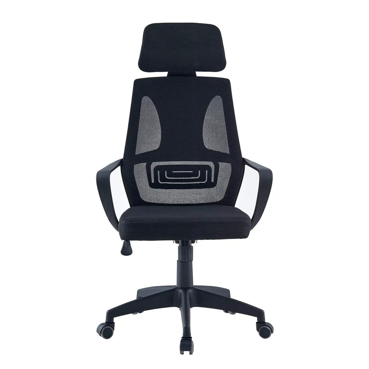 Scaun birou TAXIS NEW, negru, plasa/plastic, 66x66x115/124 cm