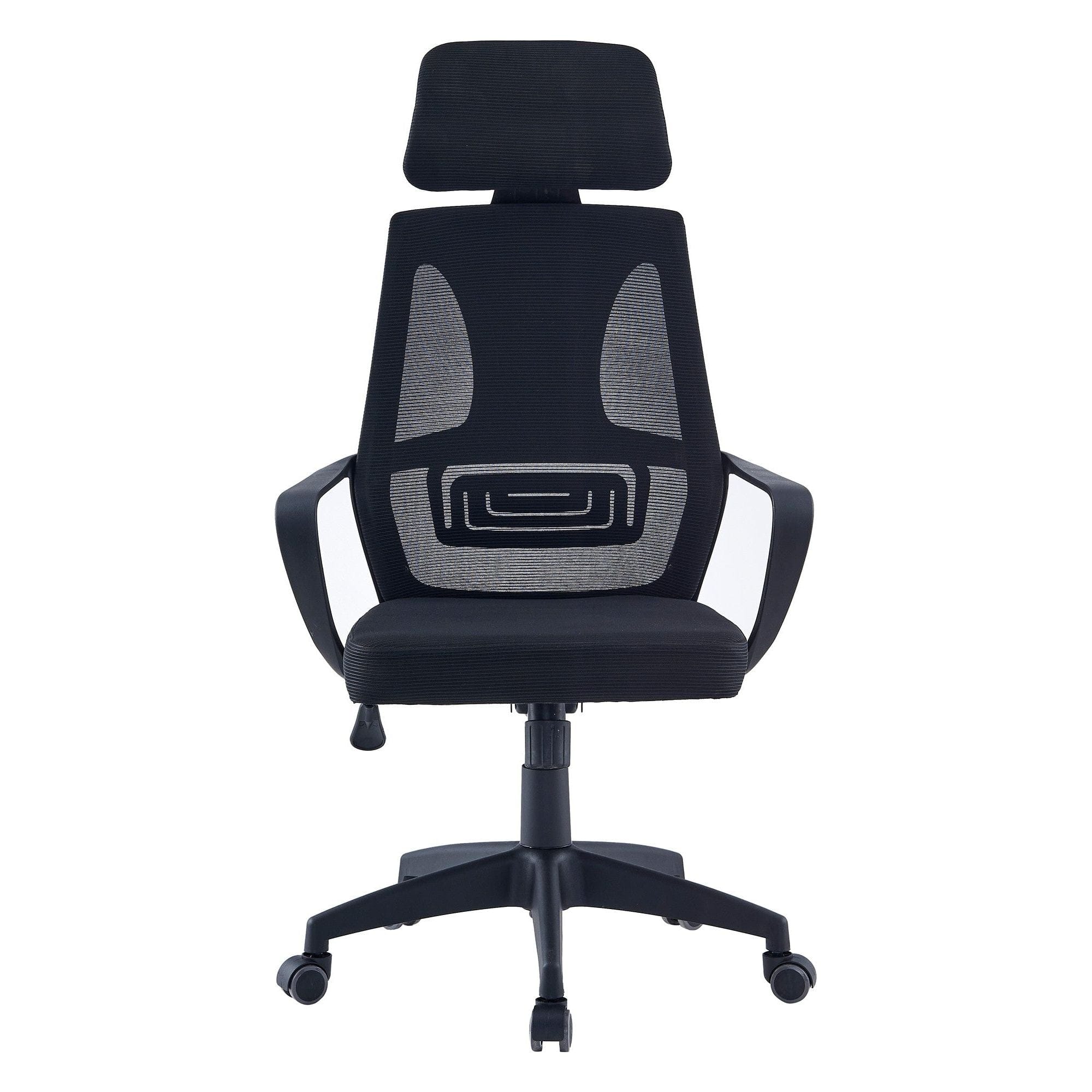 Scaun birou TAXIS NEW, negru, plasa/plastic, 66x66x115/124 cm