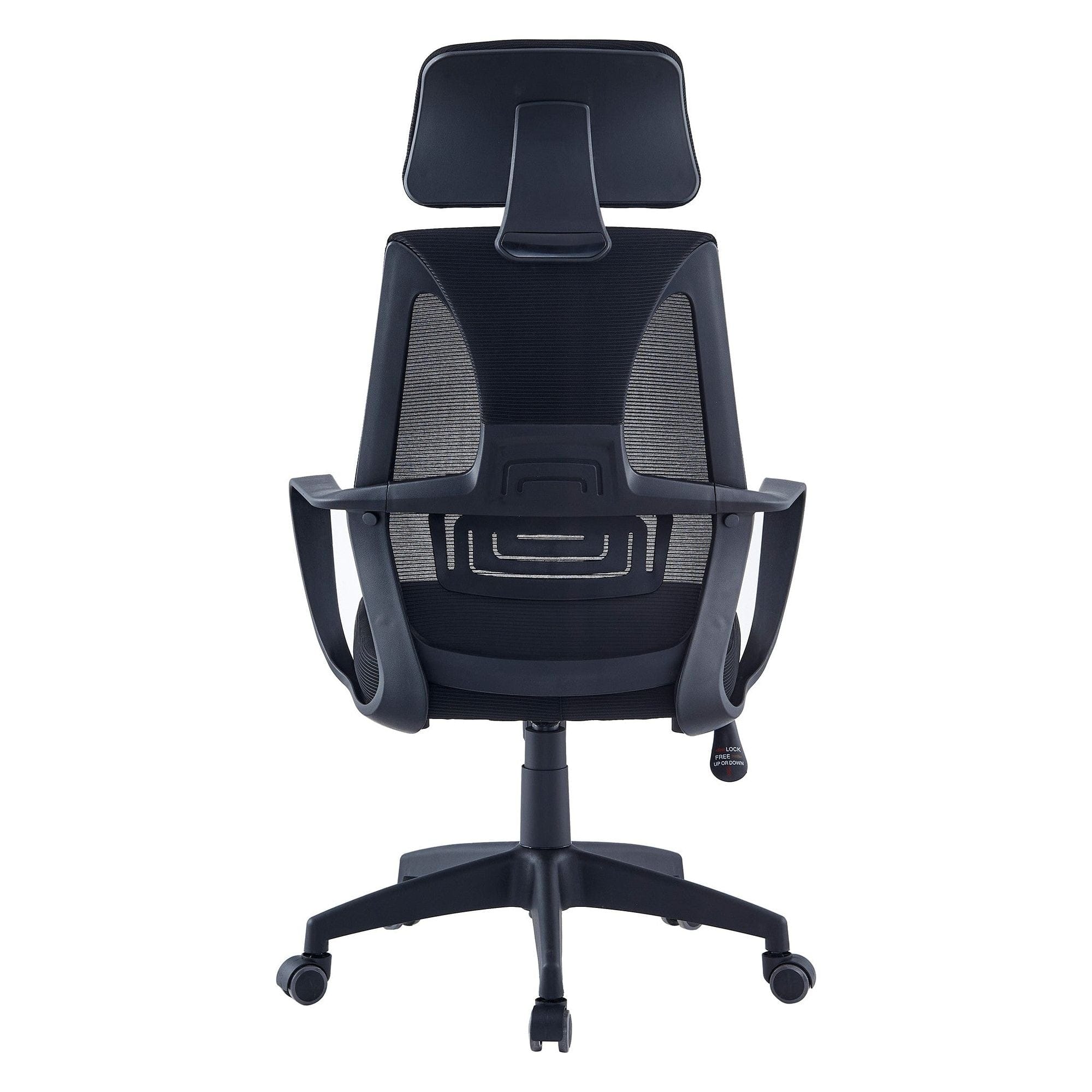 Scaun birou TAXIS NEW, negru, plasa/plastic, 66x66x115/124 cm