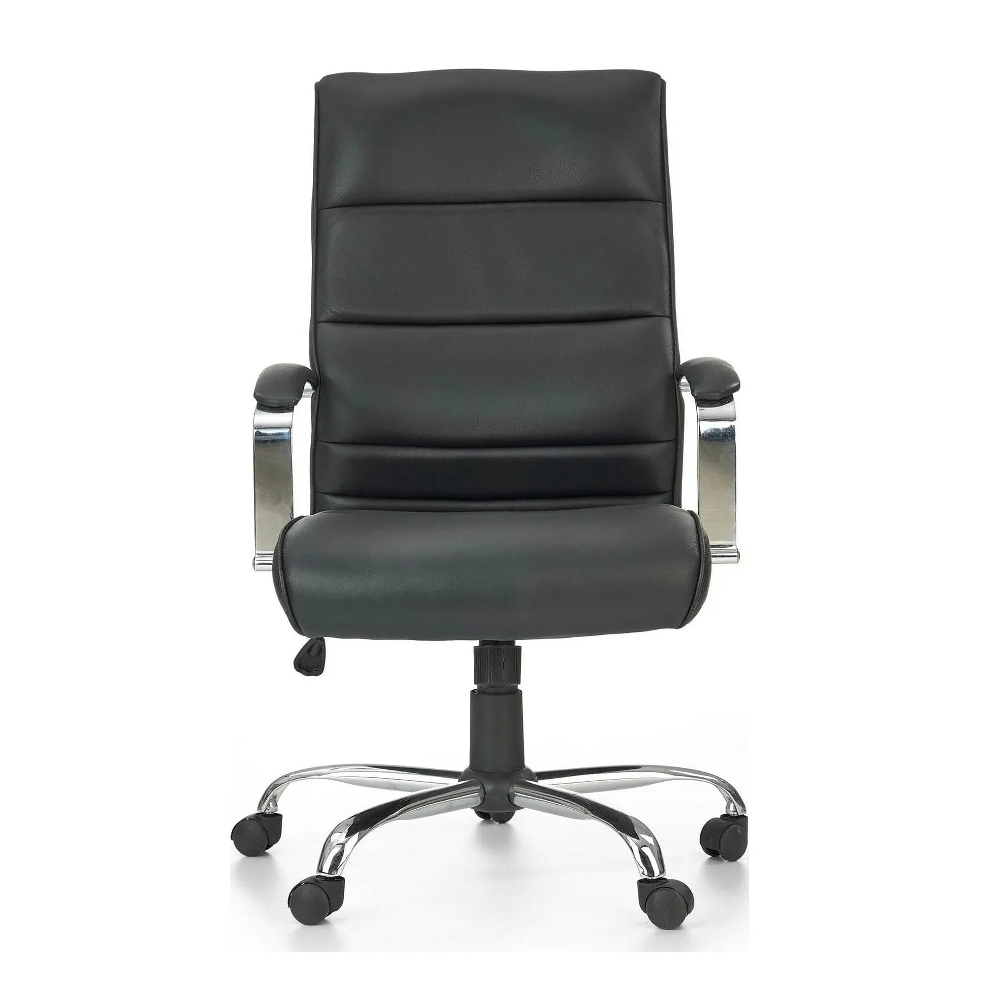 Scaun birou TEKSAS, negru, piele ecologica, 63x75x112/122 cm