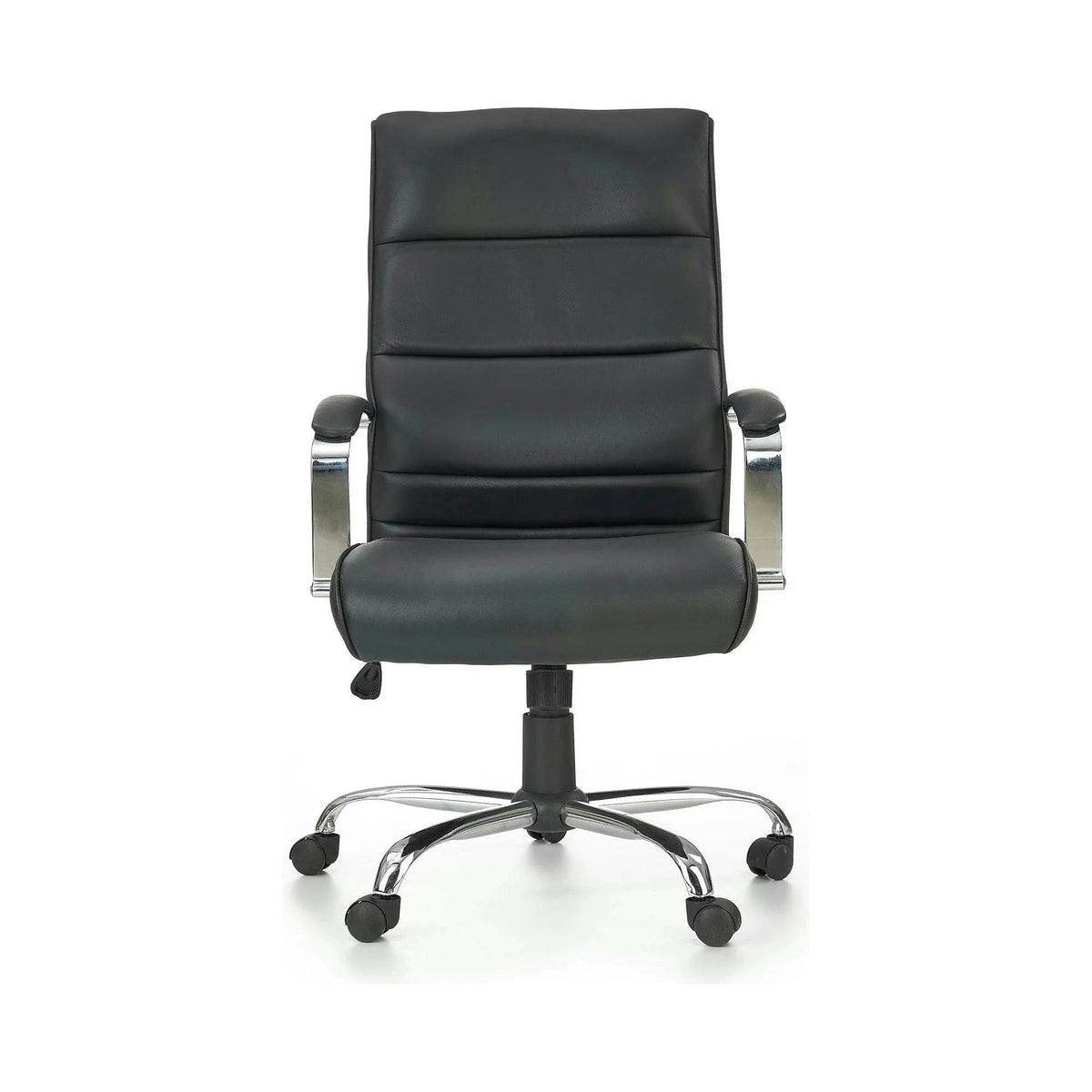 Scaun birou TEKSAS, negru, piele ecologica, 63x75x112/122 cm