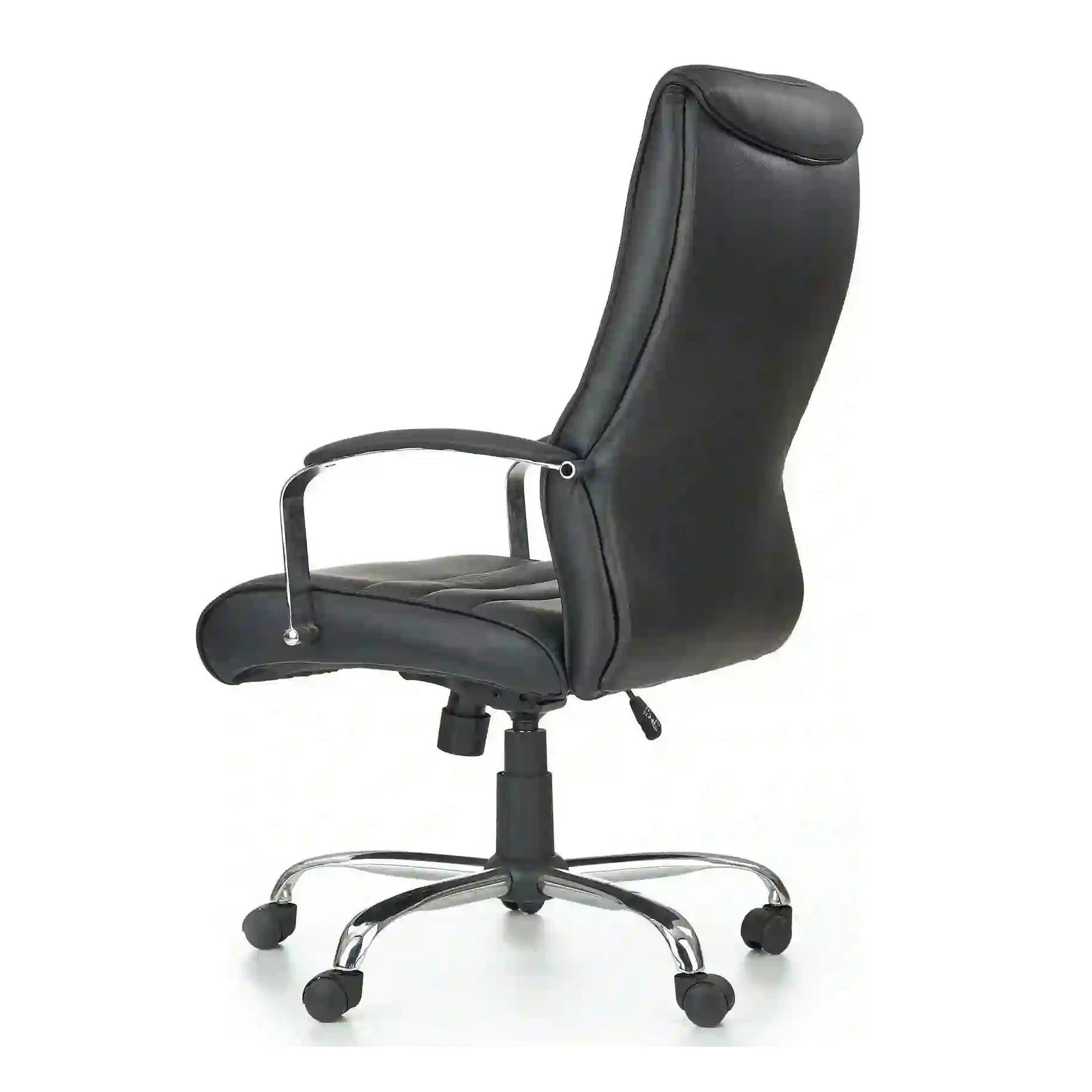 Scaun birou TEKSAS, negru, piele ecologica, 63x75x112/122 cm