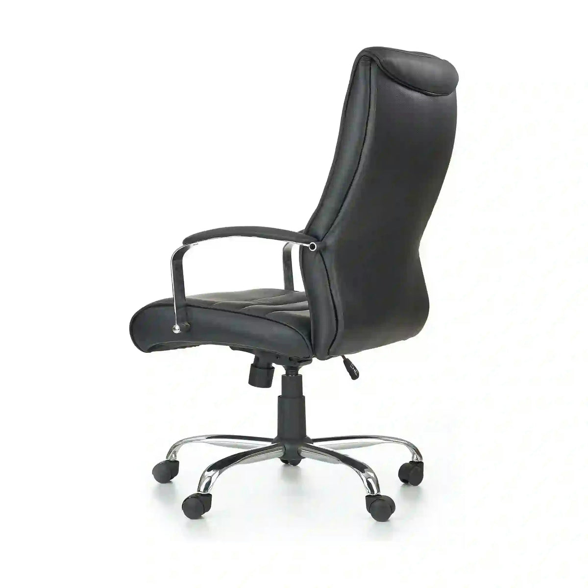 Scaun birou TEKSAS, negru, piele ecologica, 63x75x112/122 cm