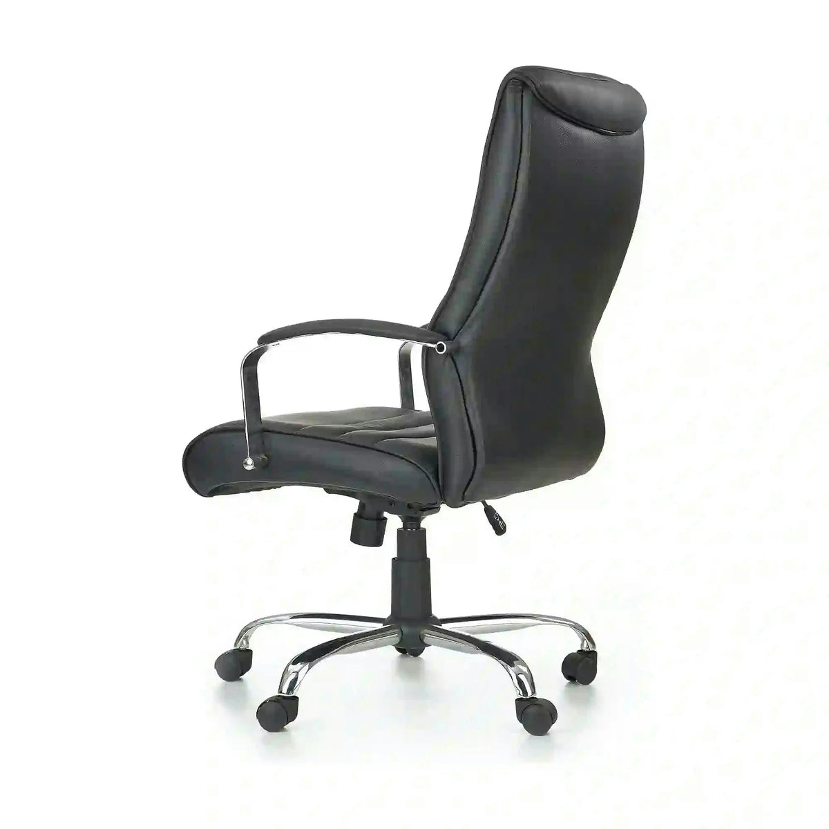 Scaun birou TEKSAS, negru, piele ecologica, 63x75x112/122 cm