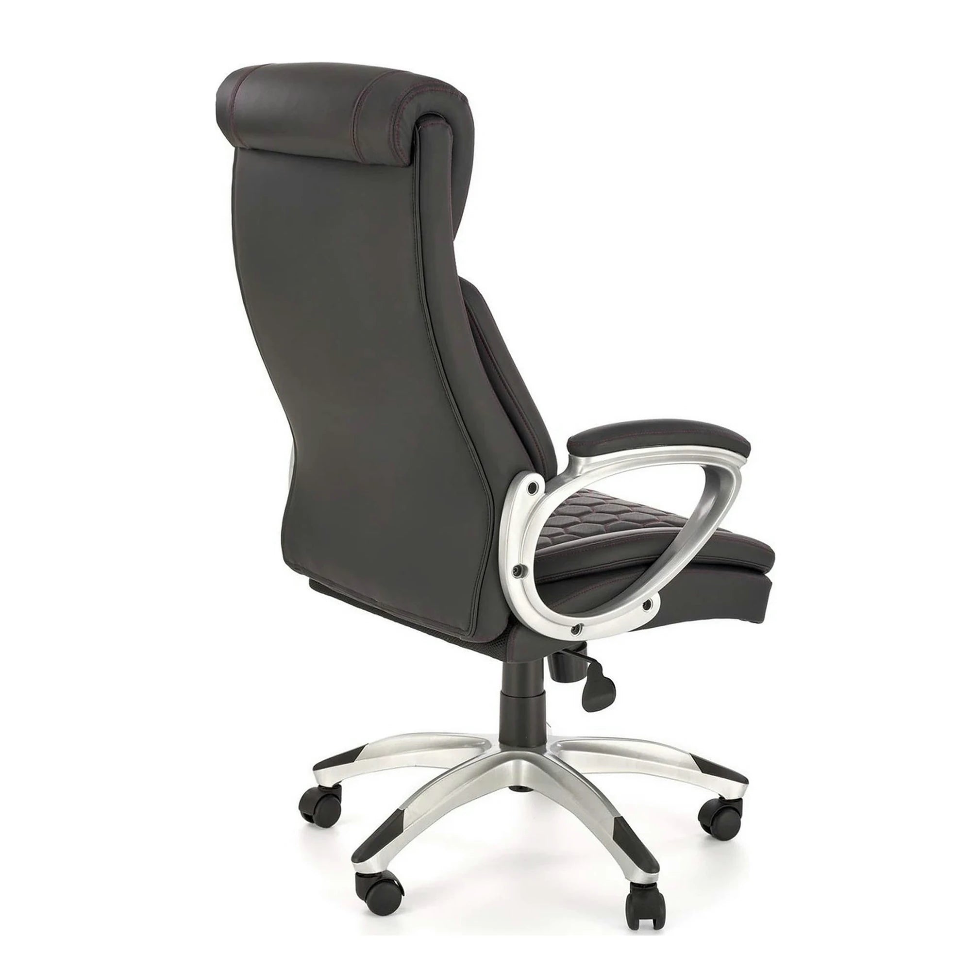 Scaun birou THOMAS, negru, piele ecologica/polipropilena, 62x70x115/122 cm