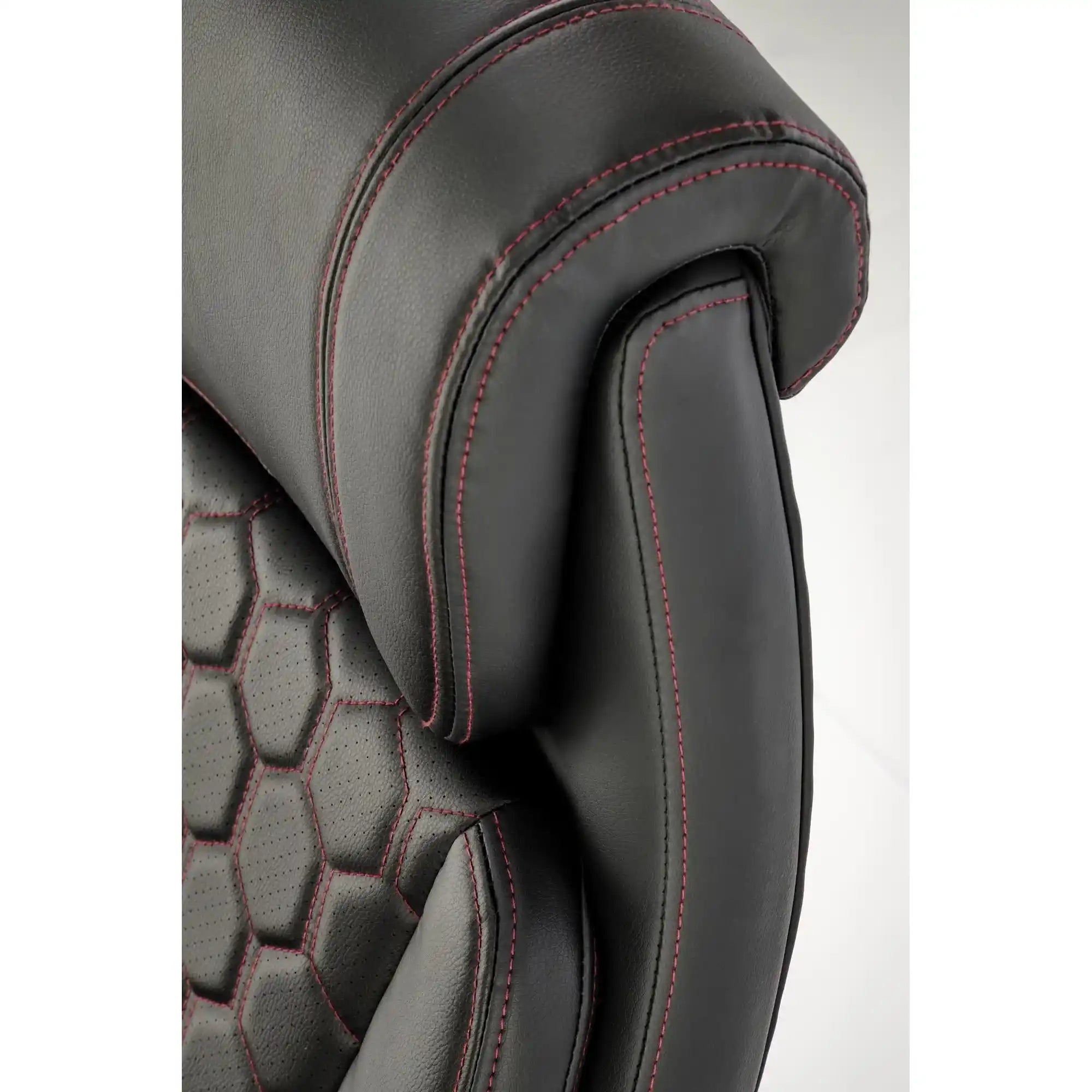 Scaun birou THOMAS, negru, piele ecologica/polipropilena, 62x70x115/122 cm