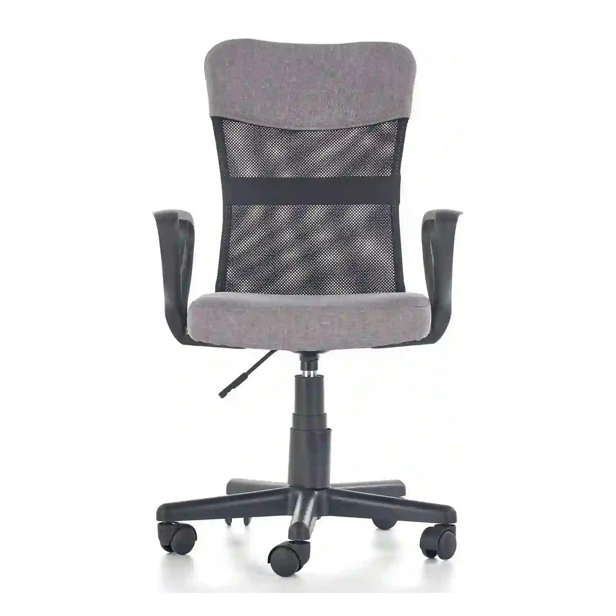 Scaun birou TIMMY, gri/negru, stofa clasica/plasa, 52x59x81/91 cm