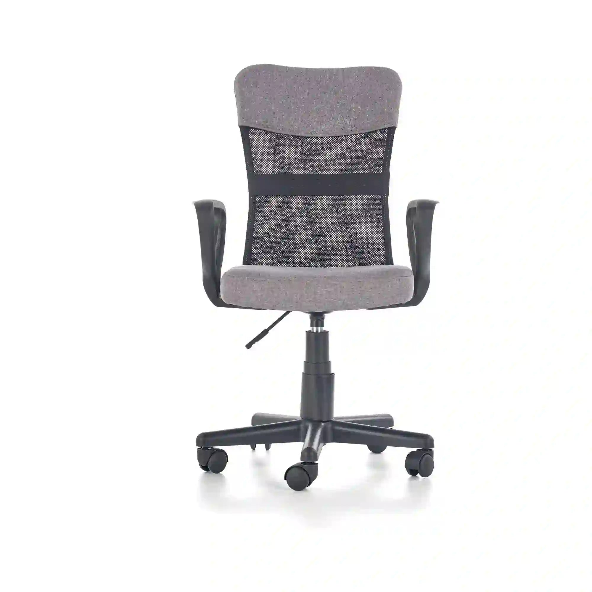 Scaun birou TIMMY, gri/negru, stofa clasica/plasa, 52x59x81/91 cm