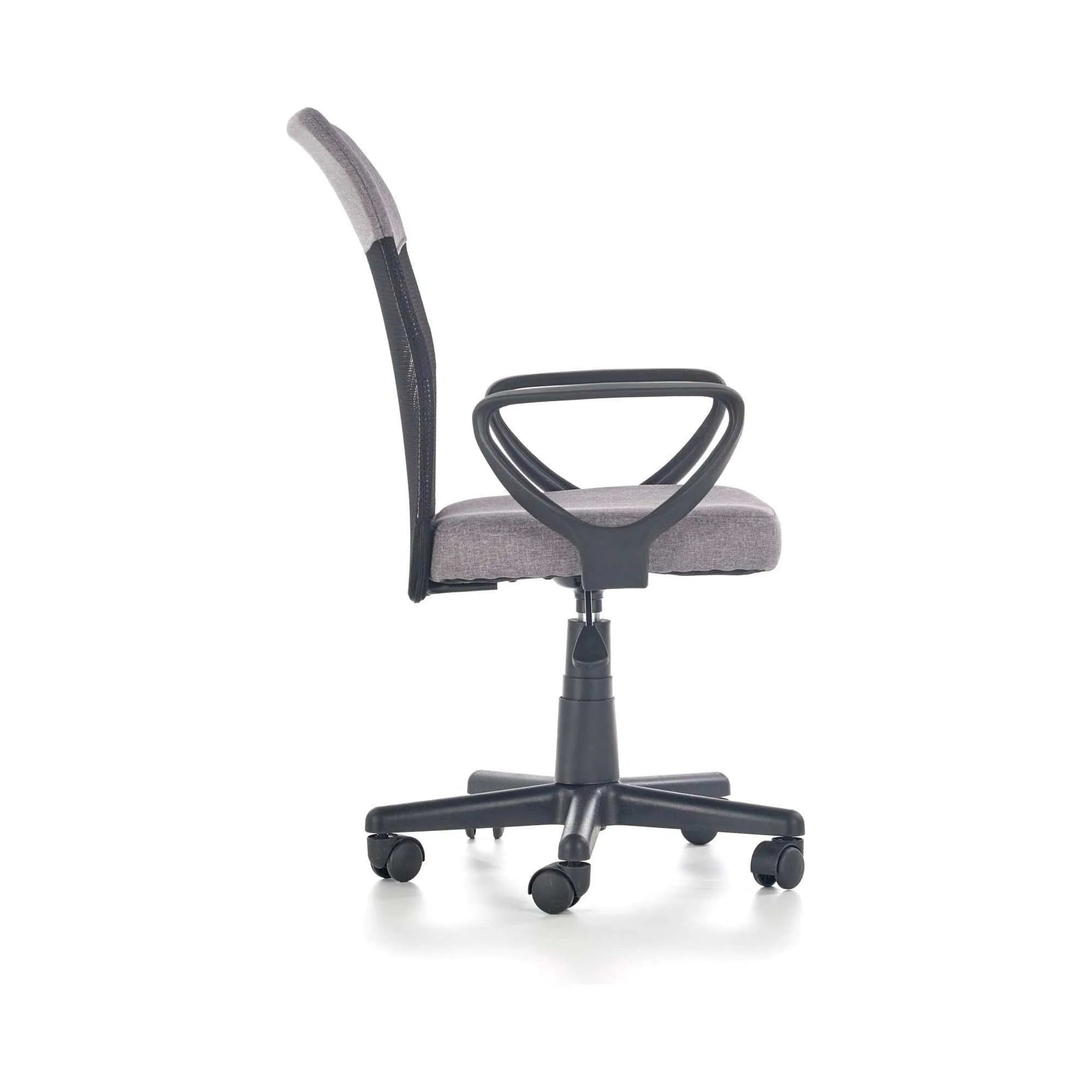 Scaun birou TIMMY, gri/negru, stofa clasica/plasa, 52x59x81/91 cm