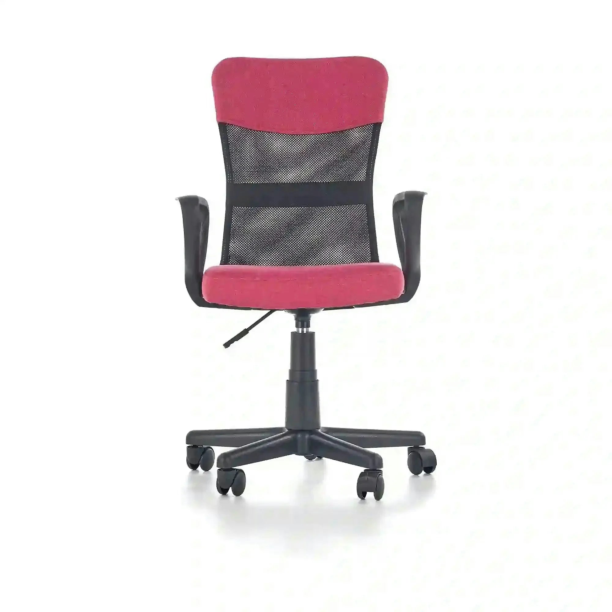 Scaun birou TIMMY, roz, stofa clasica/plasa, 52x59x81/91 cm