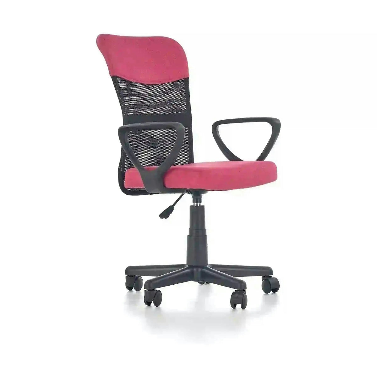 Scaun birou TIMMY, roz, stofa clasica/plasa, 52x59x81/91 cm