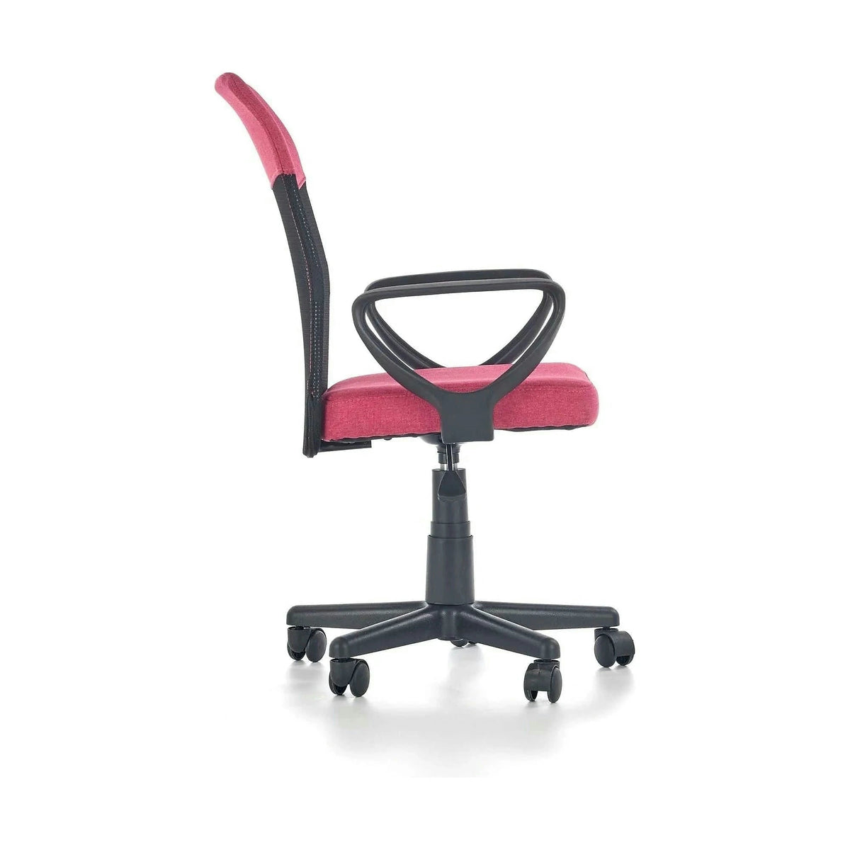 Scaun birou TIMMY, roz, stofa clasica/plasa, 52x59x81/91 cm