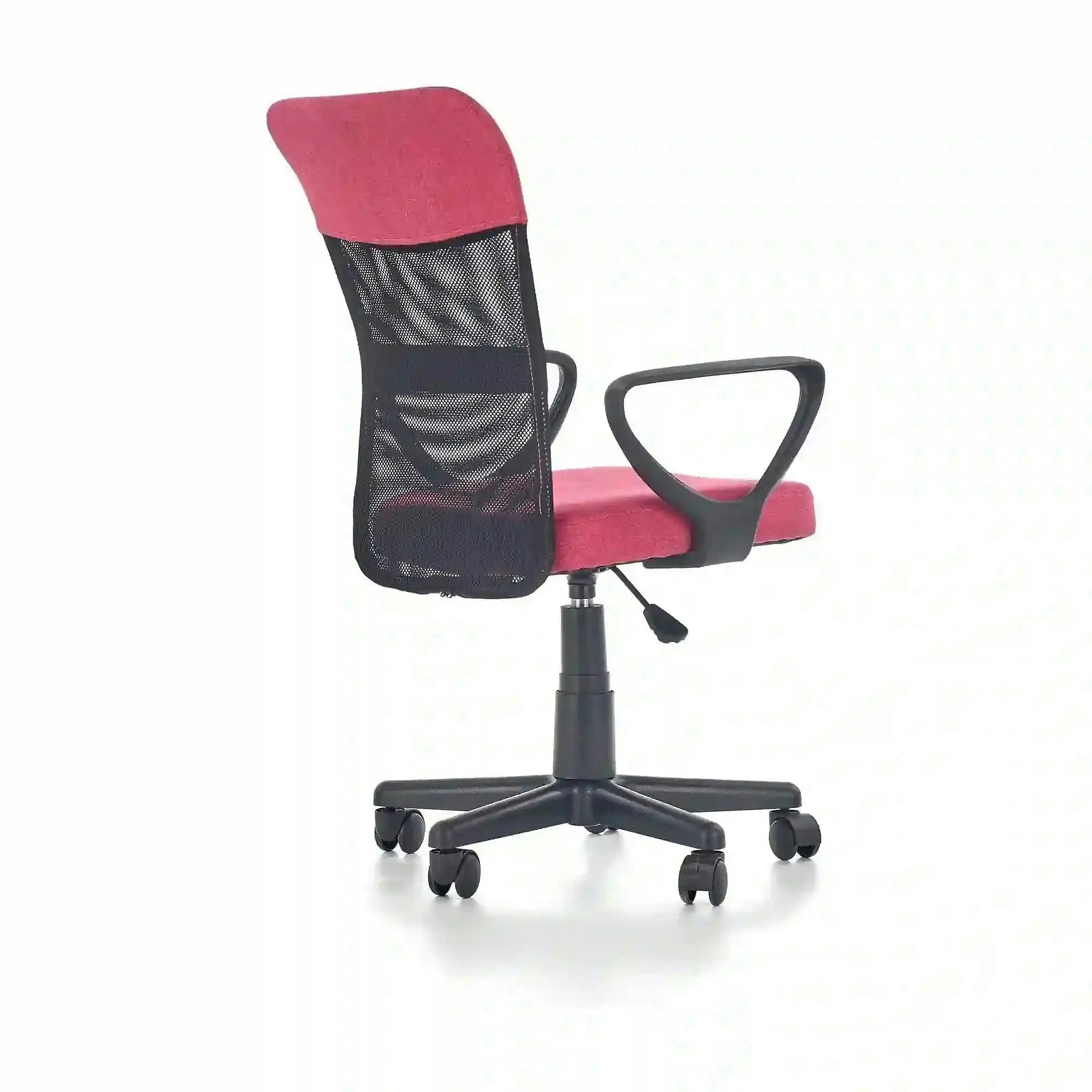 Scaun birou TIMMY, roz, stofa clasica/plasa, 52x59x81/91 cm