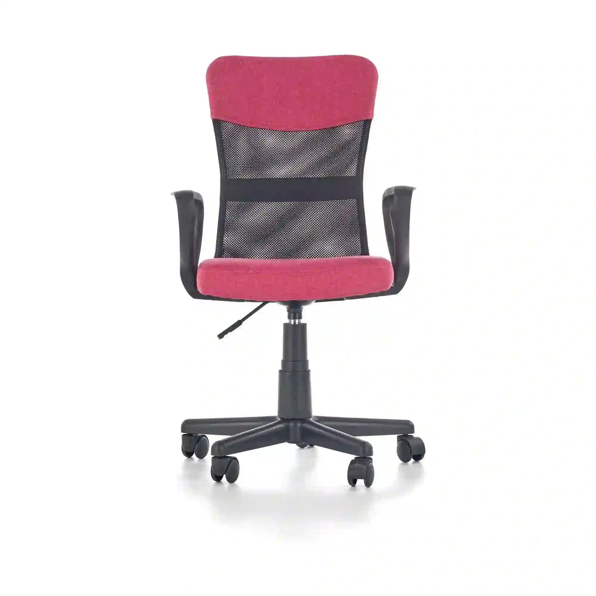 Scaun birou TIMMY, roz, stofa clasica/plasa, 52x59x81/91 cm