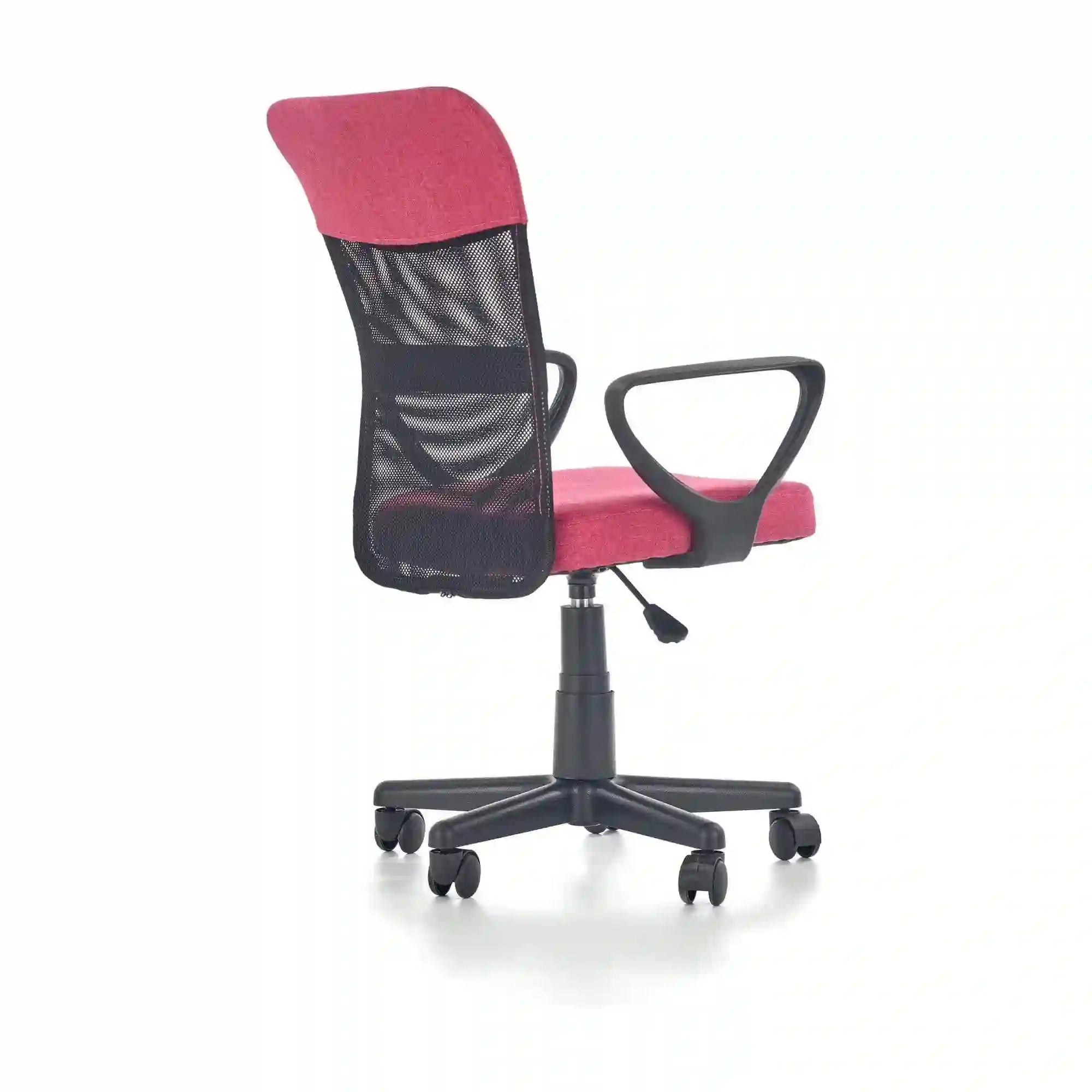 Scaun birou TIMMY, roz, stofa clasica/plasa, 52x59x81/91 cm