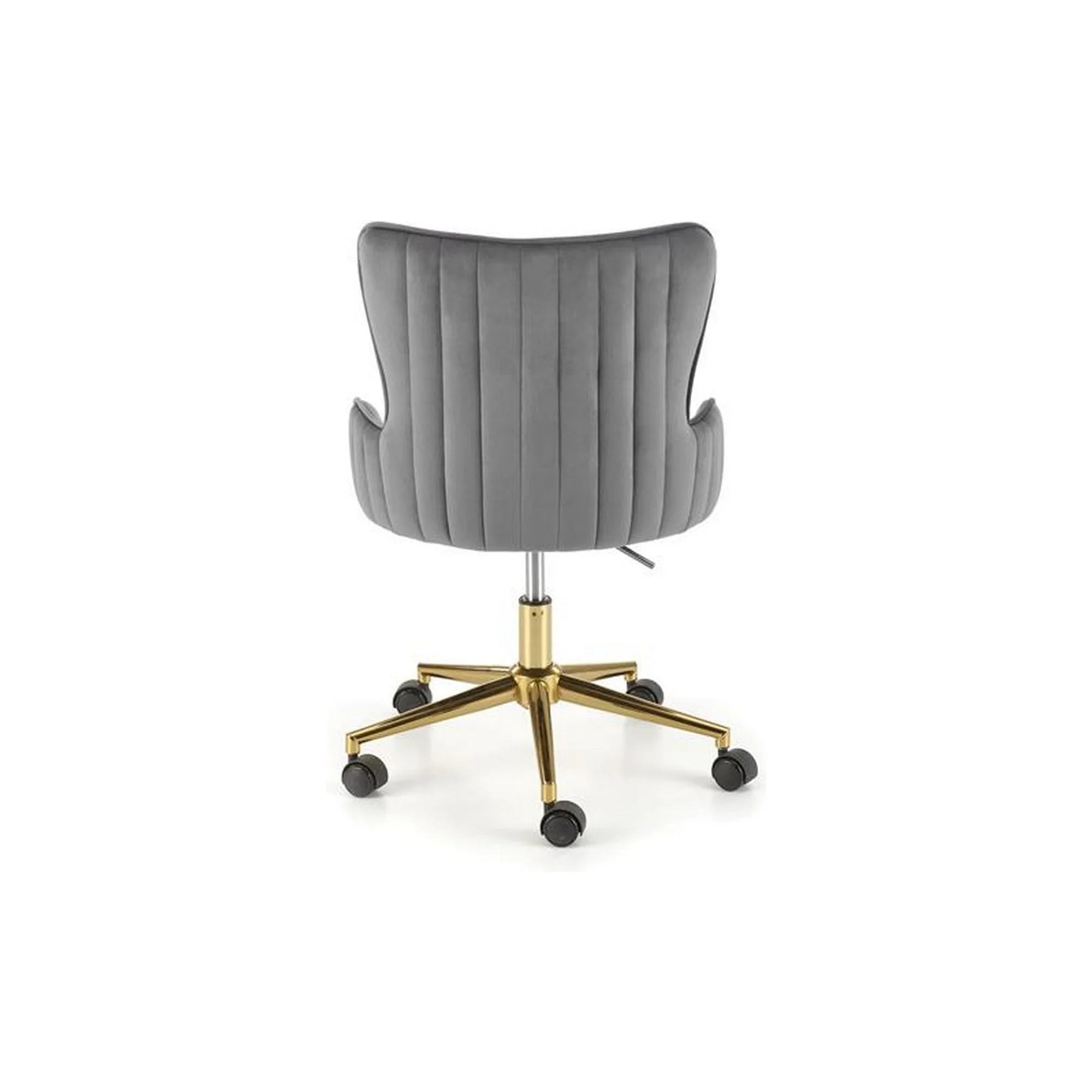 Scaun birou TIMOTEO, gri, stofa catifelata, 55x55x77 cm