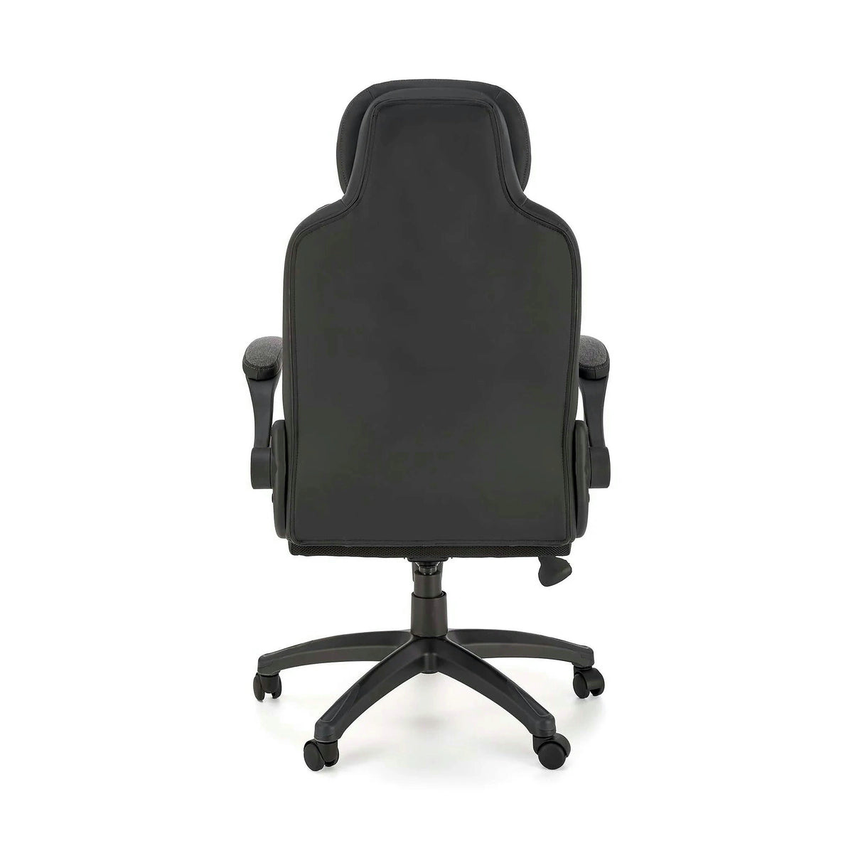 Scaun birou VALERIO, negru/gri, piele ecologica/panza, 67x69x120/128 cm