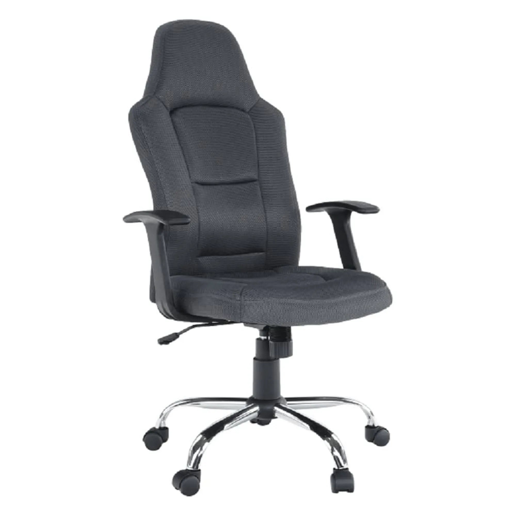 Scaun birou VAN, gri/crom, plasa/metal, 63x61x116/126 cm