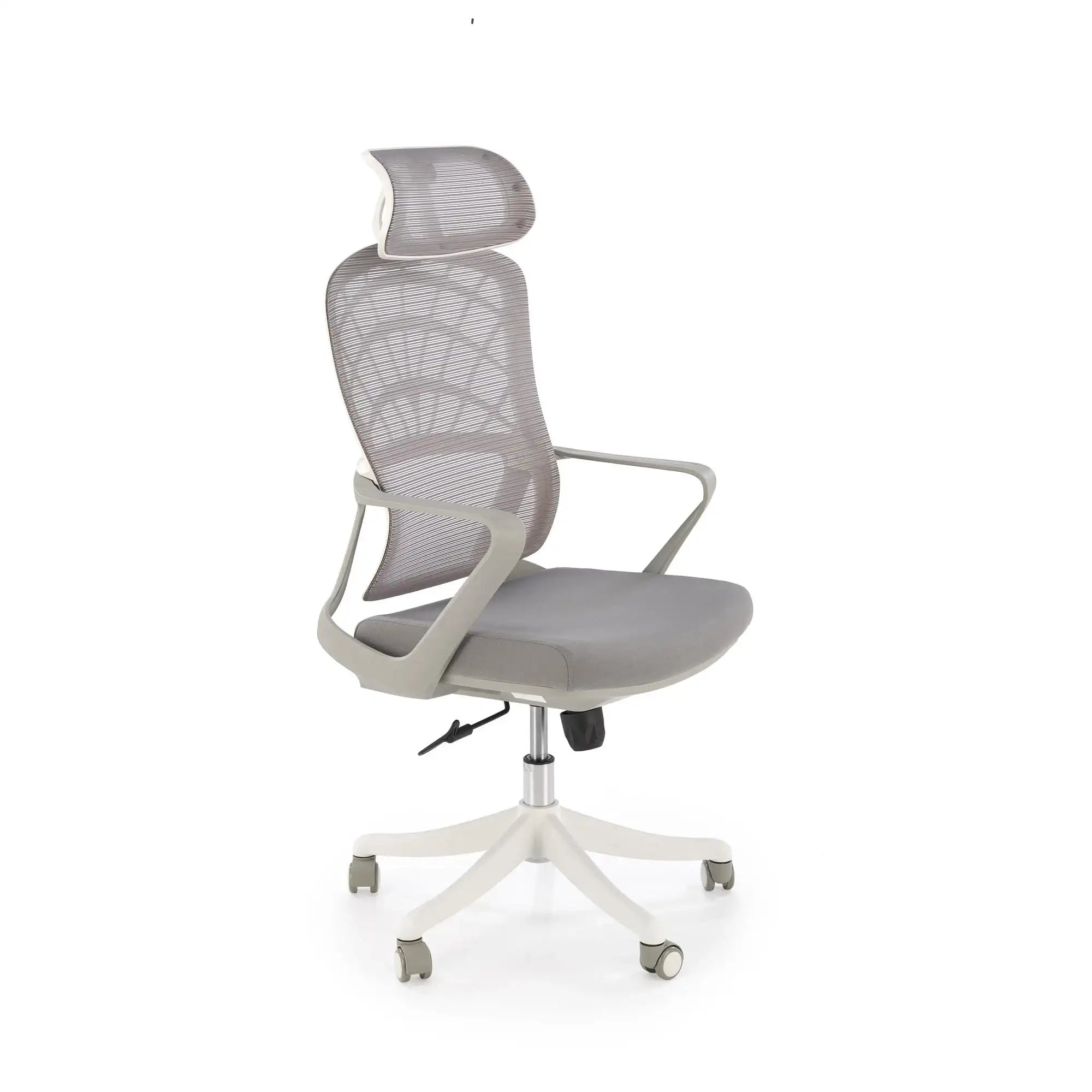 Scaun birou VESUVIO 2, gri/alb, stofa/panza/polipropilena, 59x59x115/120 cm