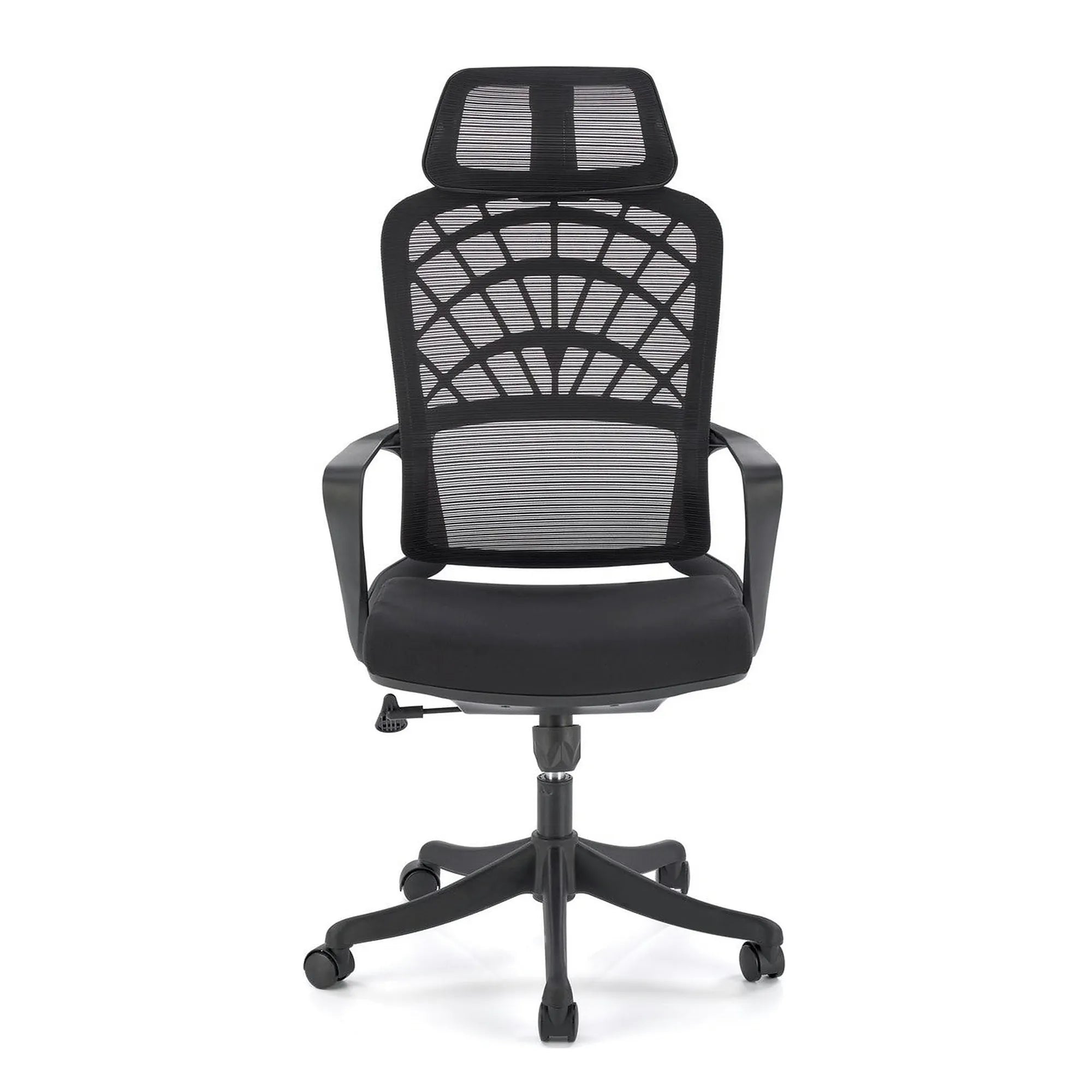 Scaun birou VESUVIO, negru, stofa/panza/polipropilena, 59x59x115/121 cm