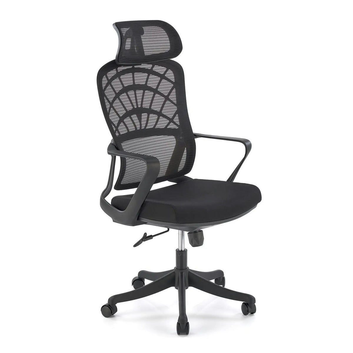 Scaun birou VESUVIO, negru, stofa/panza/polipropilena, 59x59x115/121 cm