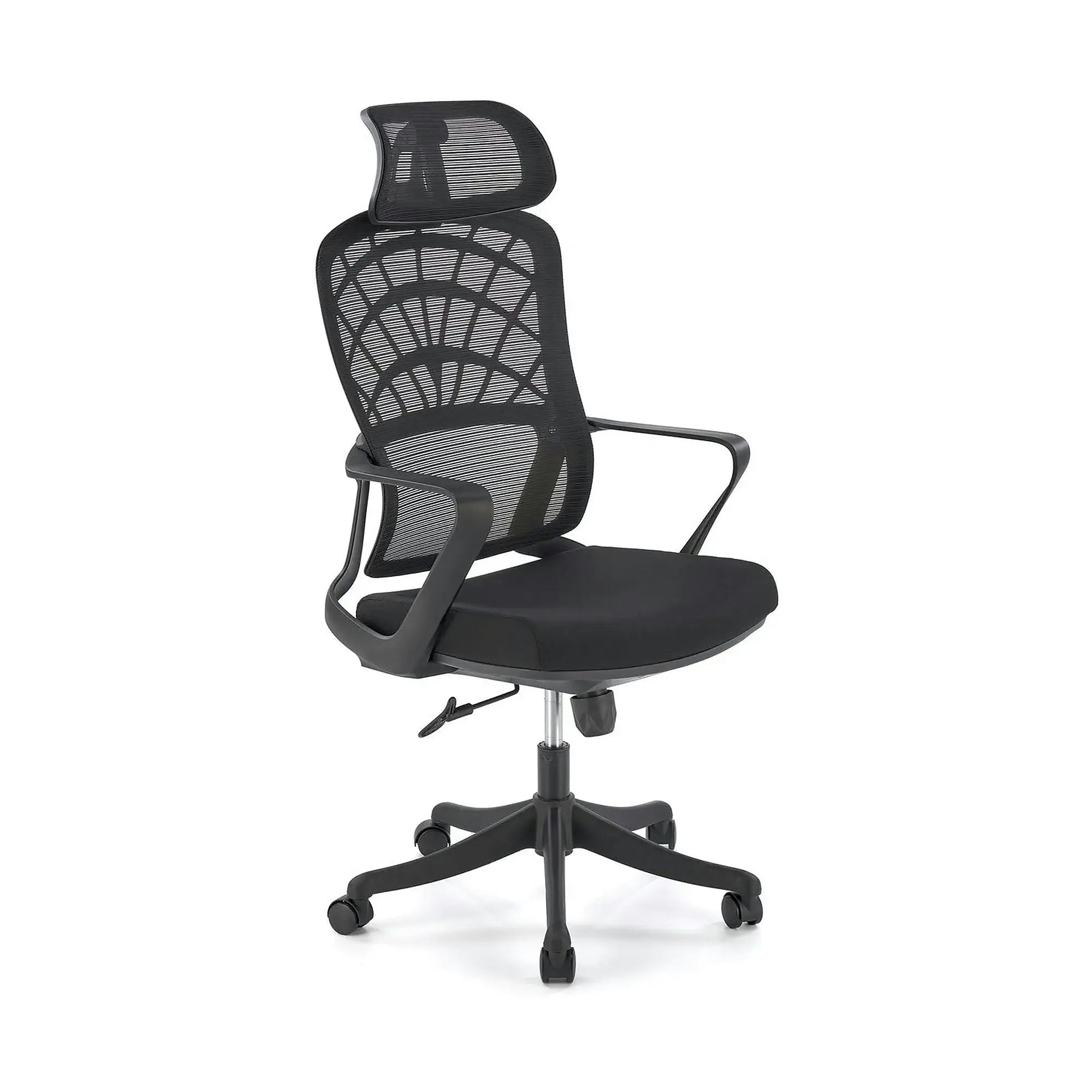Scaun birou VESUVIO, negru, stofa/panza/polipropilena, 59x59x115/121 cm