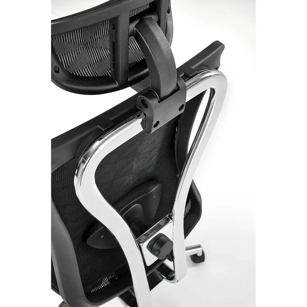 Scaun birou VIXEN, negru/crom, stofa clasica/metal, 68x65x117/125 cm