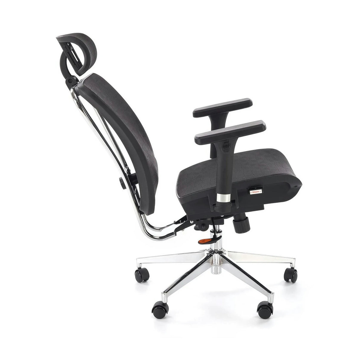 Scaun birou VIXEN, negru/crom, stofa clasica/metal, 68x65x117/125 cm