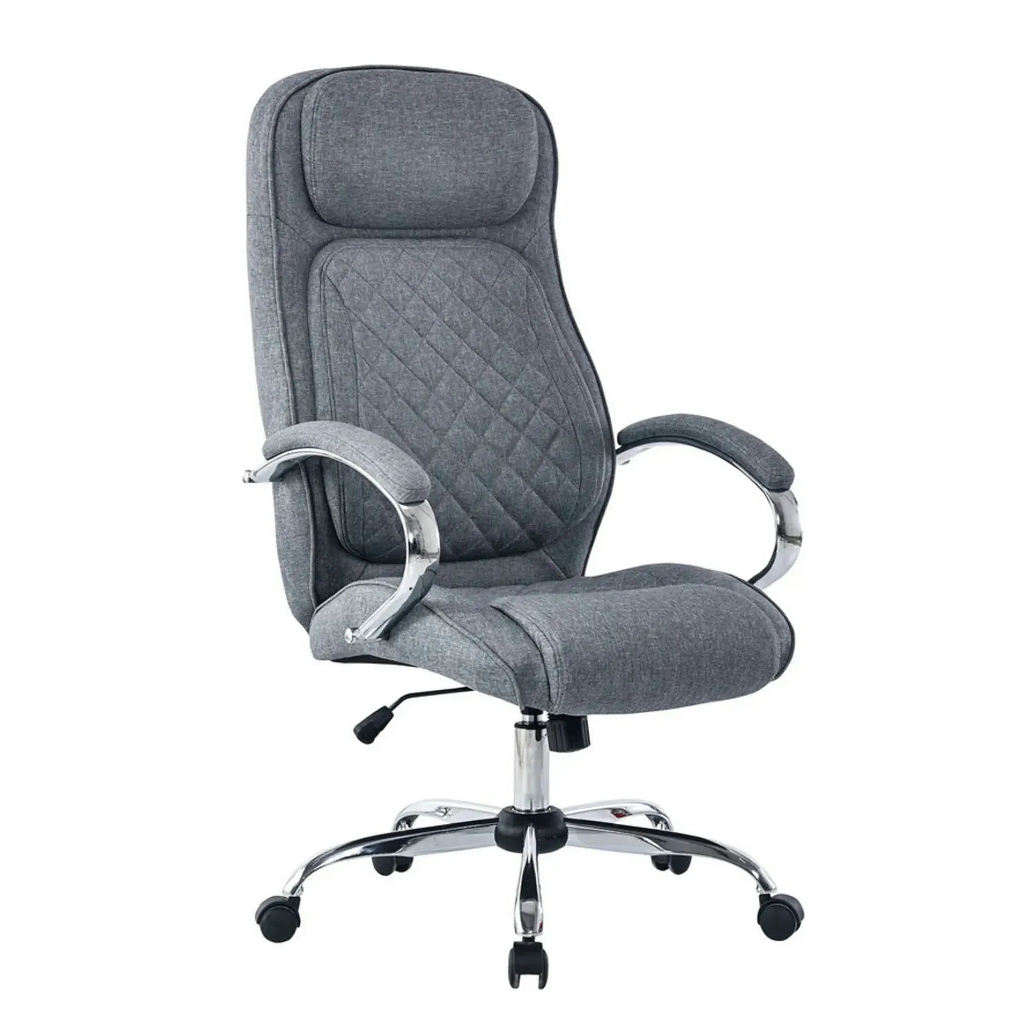 Scaun birou XAVI, gri, stofa clasica, 66x70x119/128 cm