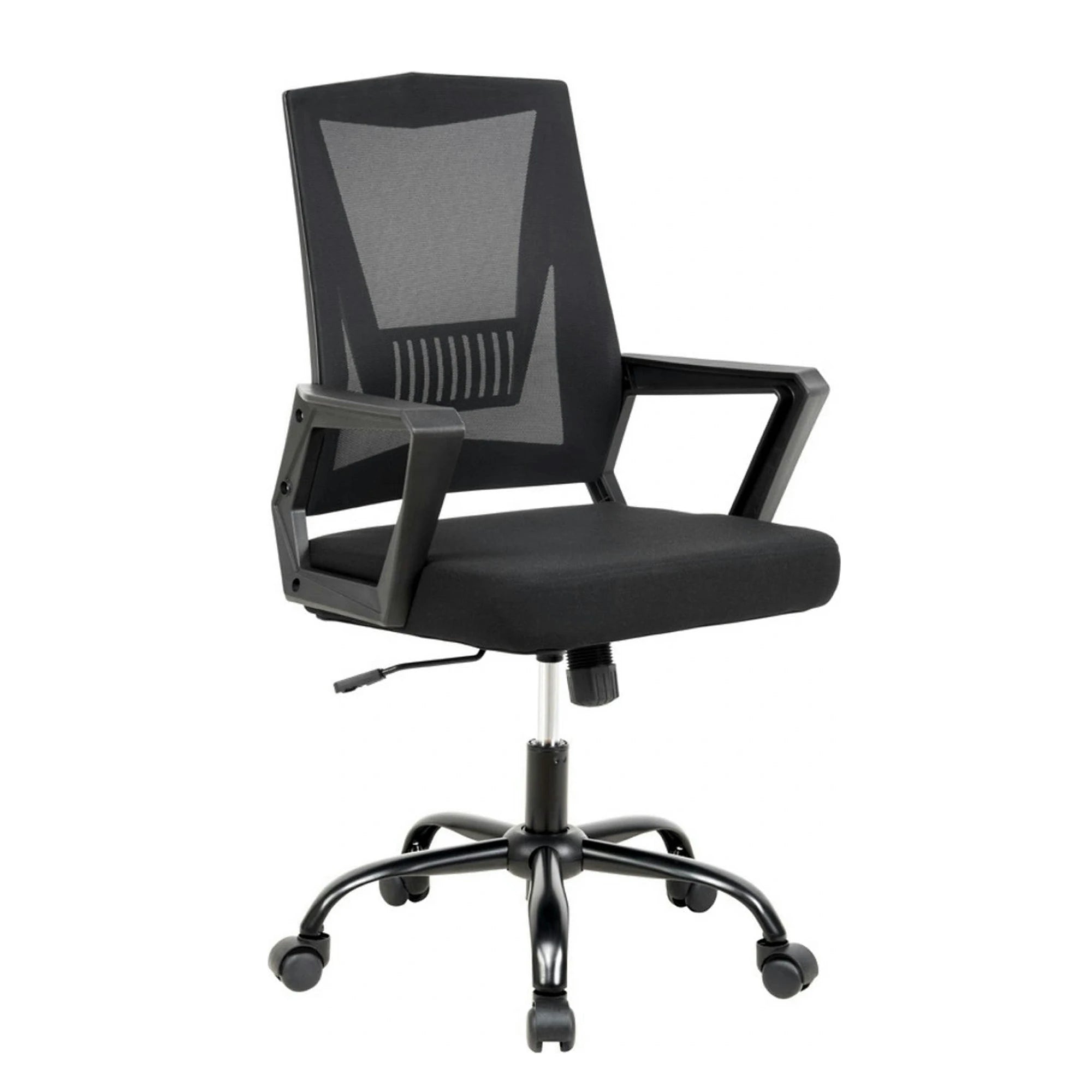 Scaun birou YUKI, negru, stofa/plasa, 56x58x96/102 cm