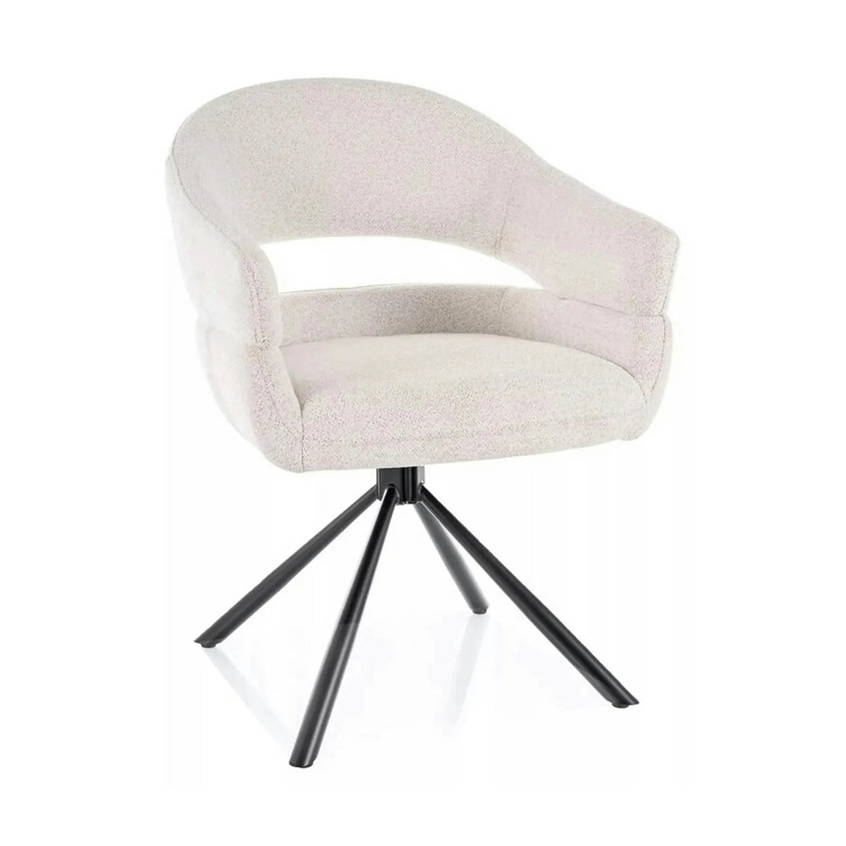 Scaun BORGO, bej - Raven 22, stofa clasica/metal, 58x60x87 cm