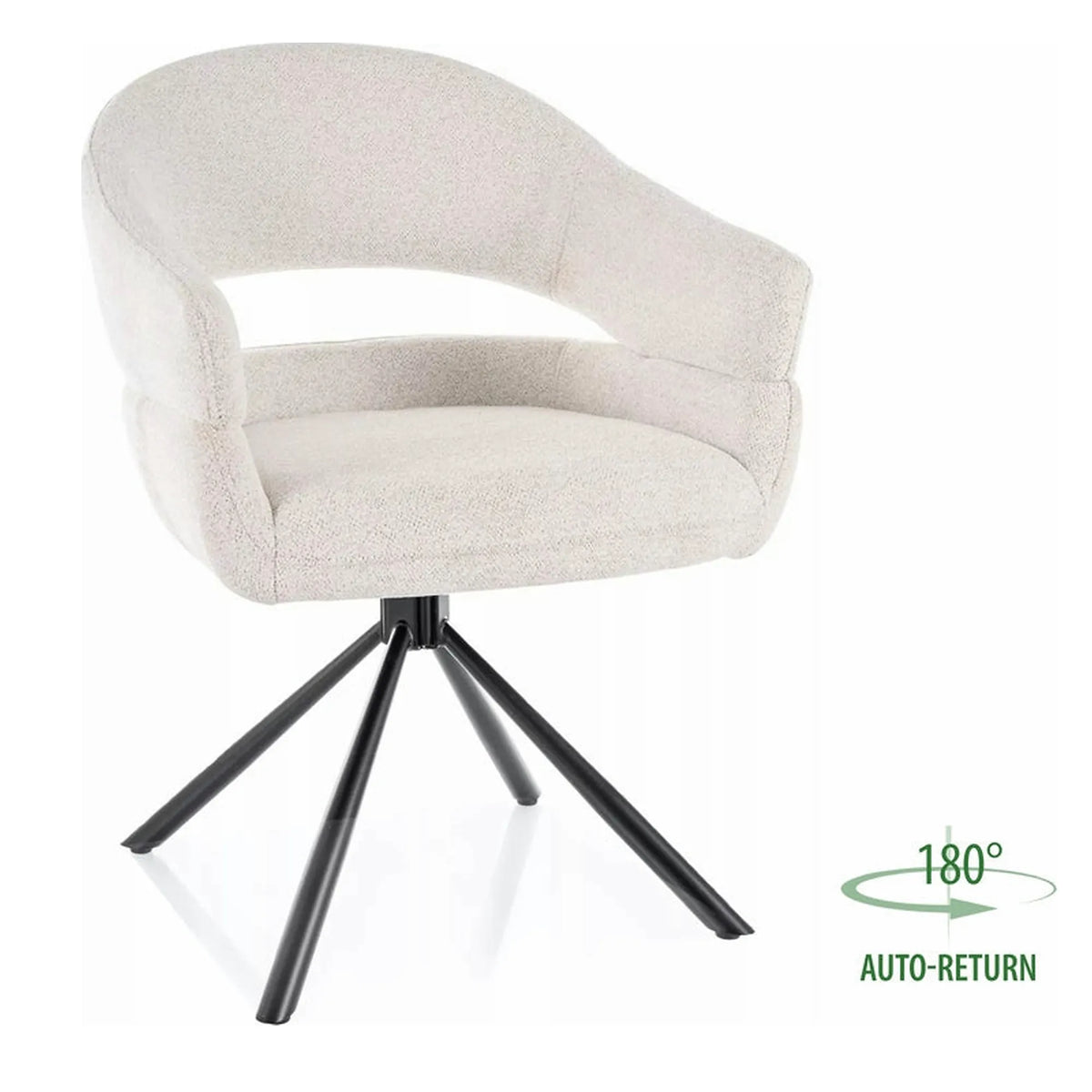 Scaun BORGO, bej - Raven 22, stofa clasica/metal, 58x60x87 cm
