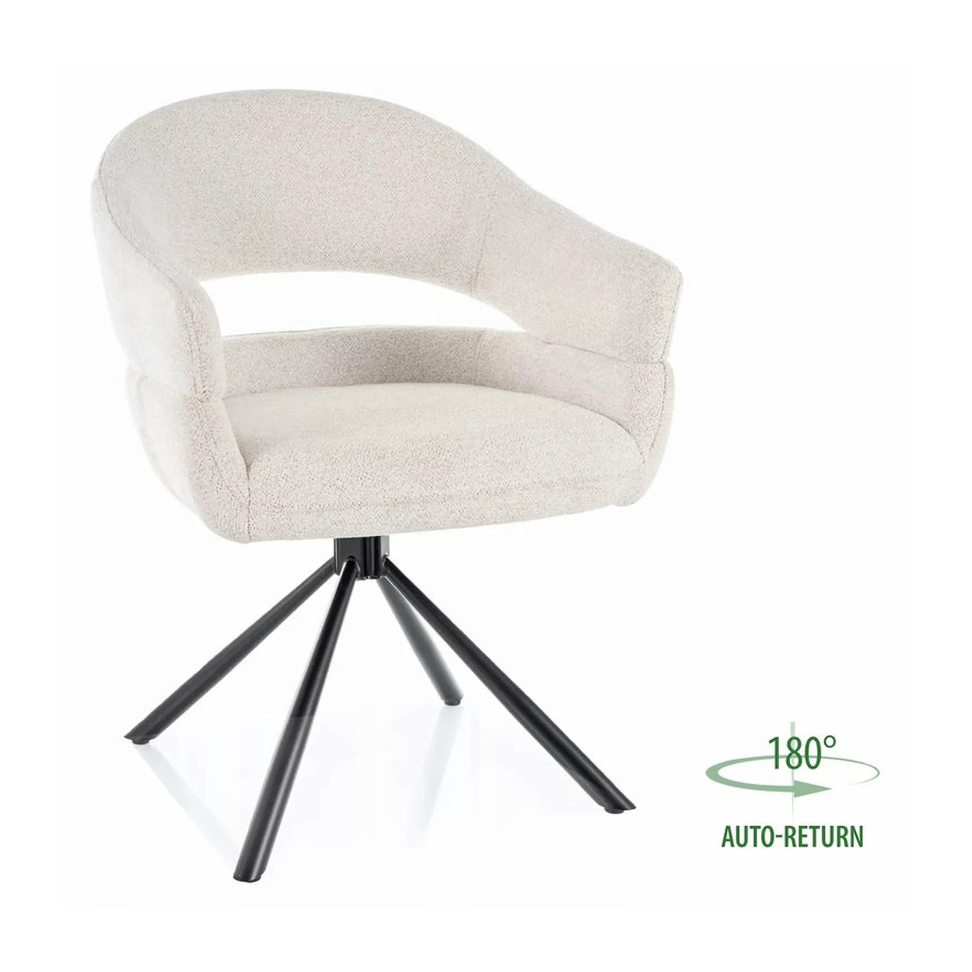 Scaun BORGO, bej - Raven 22, stofa clasica/metal, 58x60x87 cm