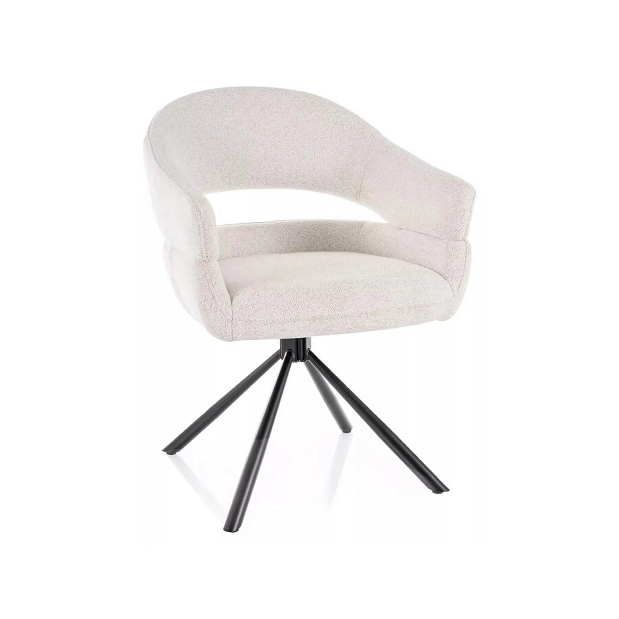 Scaun BORGO, bej - Raven 22, stofa clasica/metal, 58x60x87 cm