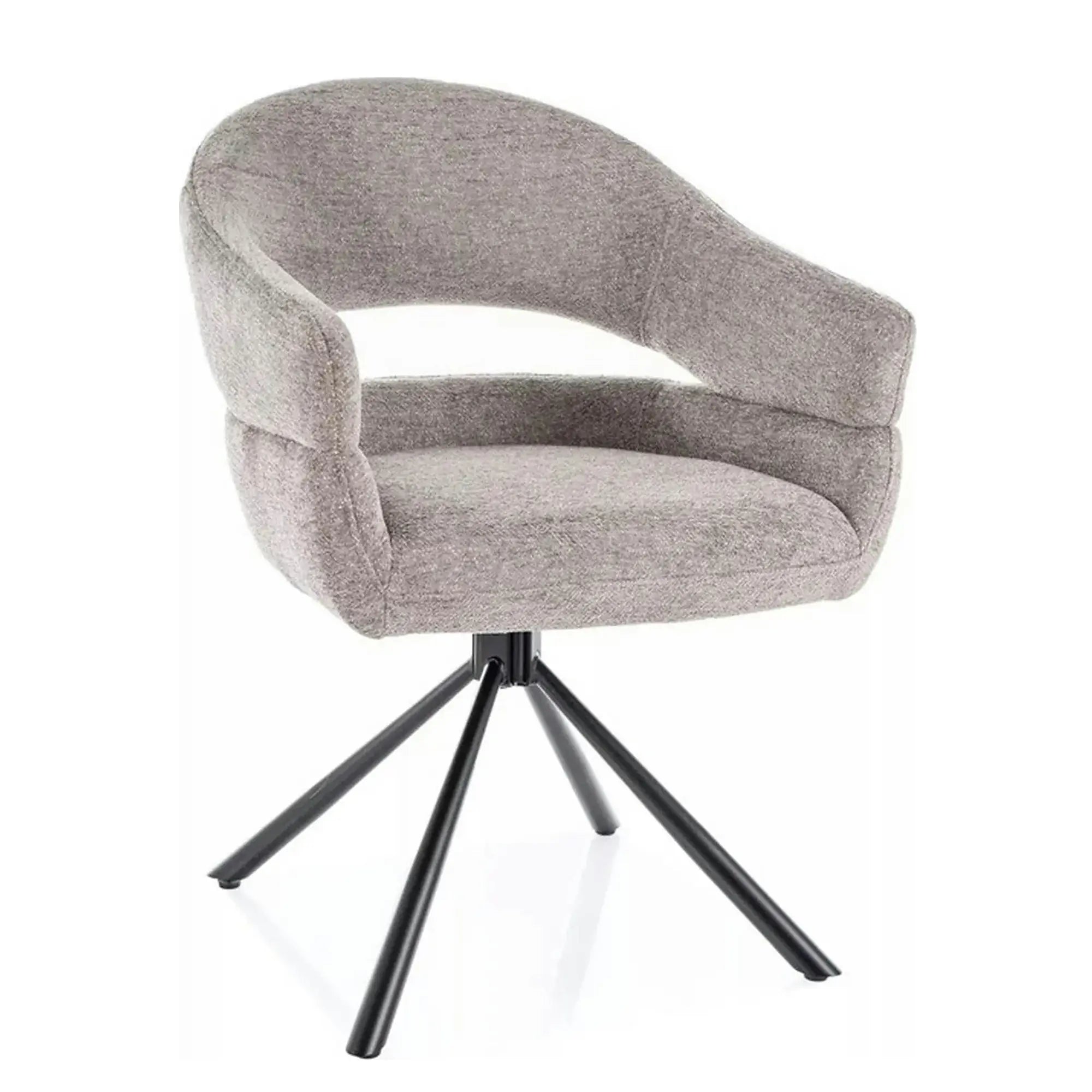 Scaun BORGO, gri deschis - Raven 07, stofa clasica/metal, 58x60x87 cm