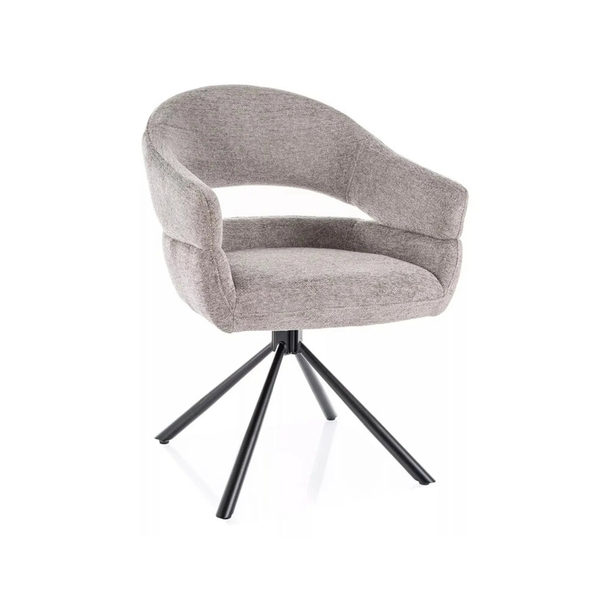 Scaun BORGO, gri deschis - Raven 07, stofa clasica/metal, 58x60x87 cm