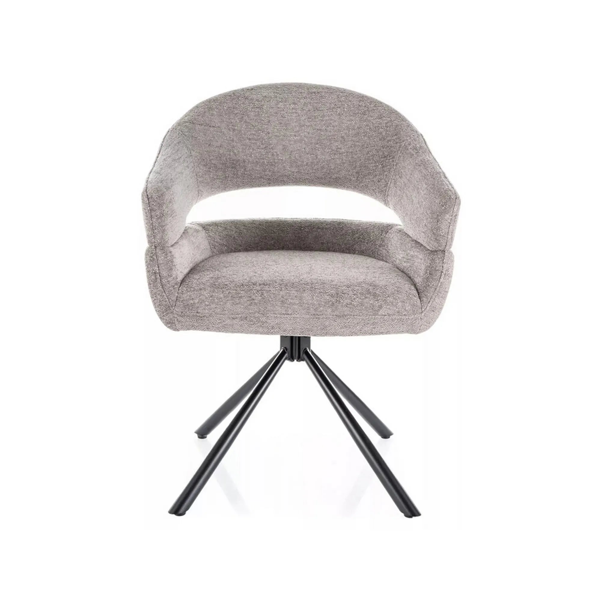 Scaun BORGO, gri deschis - Raven 07, stofa clasica/metal, 58x60x87 cm