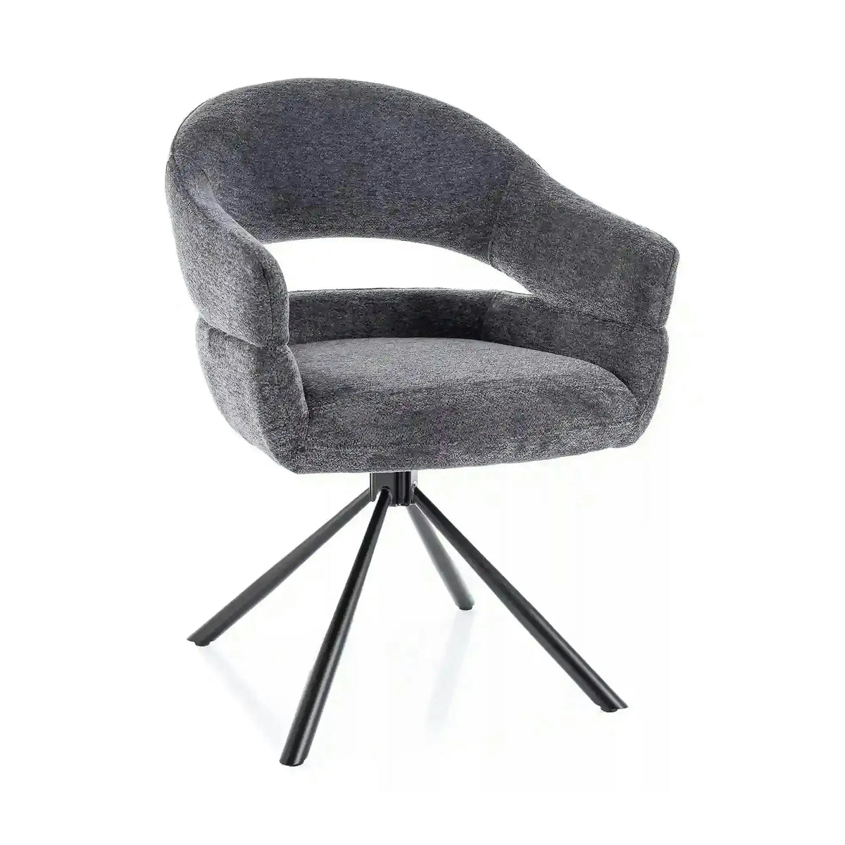 Scaun BORGO, gri - Raven 18, stofa clasica/metal, 58x45x87 cm
