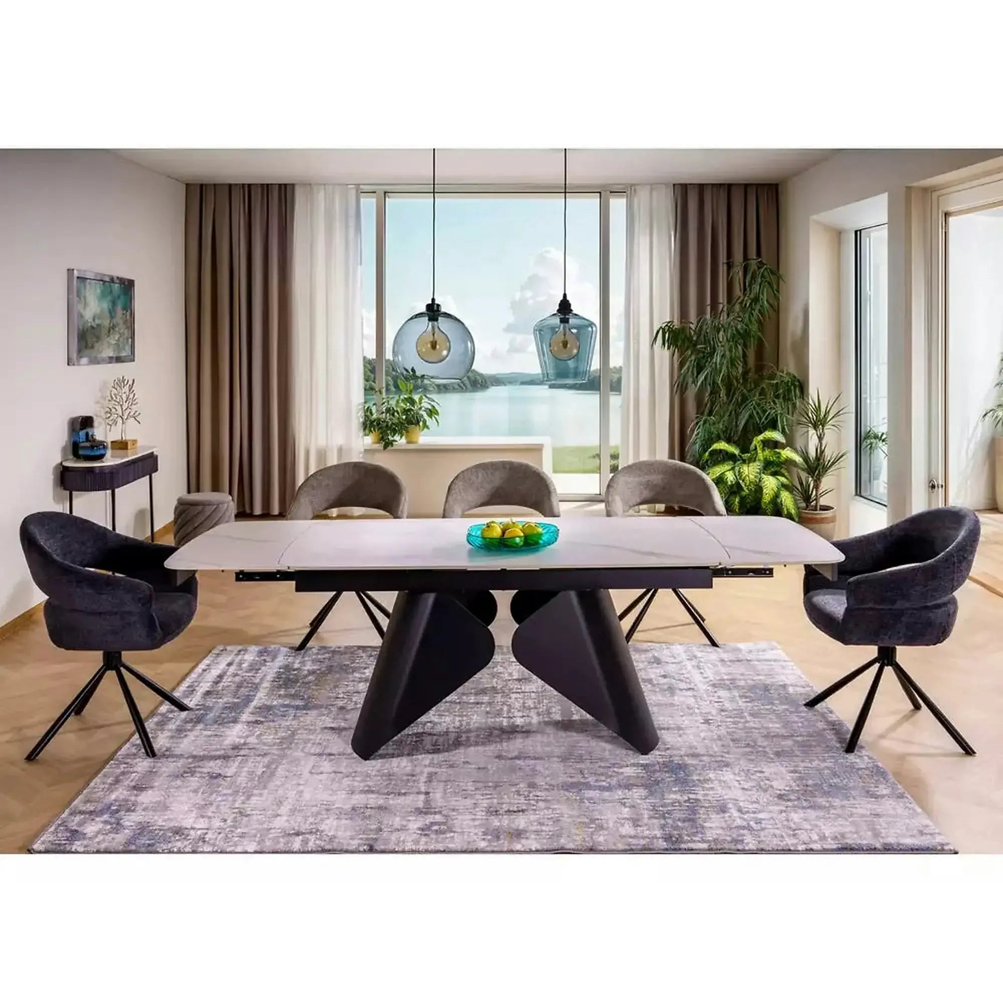 Scaun BORGO, gri - Raven 18, stofa clasica/metal, 58x45x87 cm
