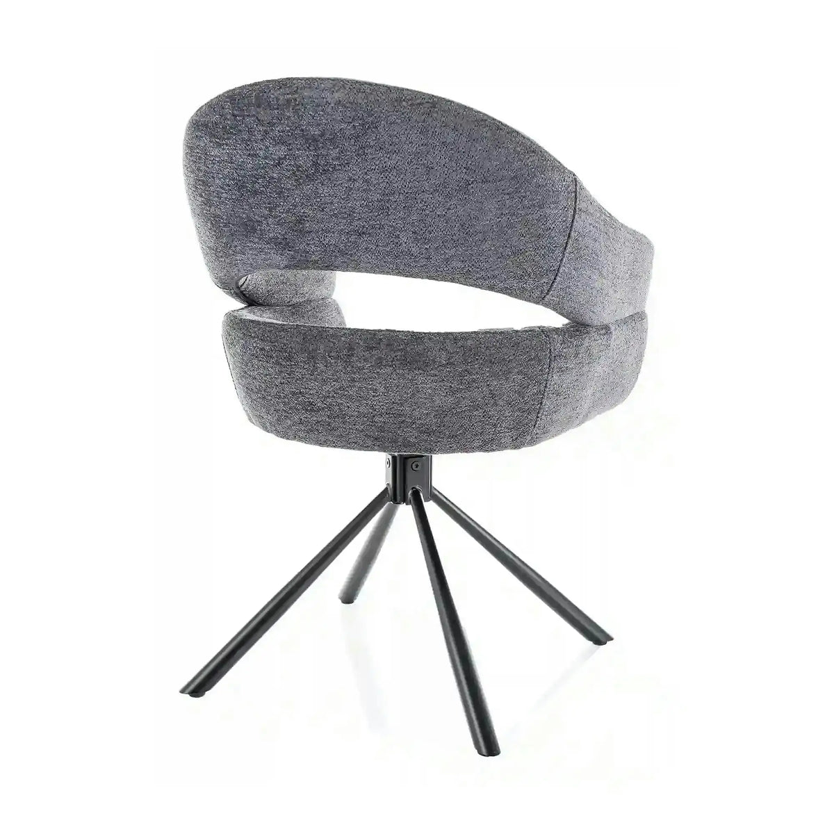 Scaun BORGO, gri - Raven 18, stofa clasica/metal, 58x45x87 cm