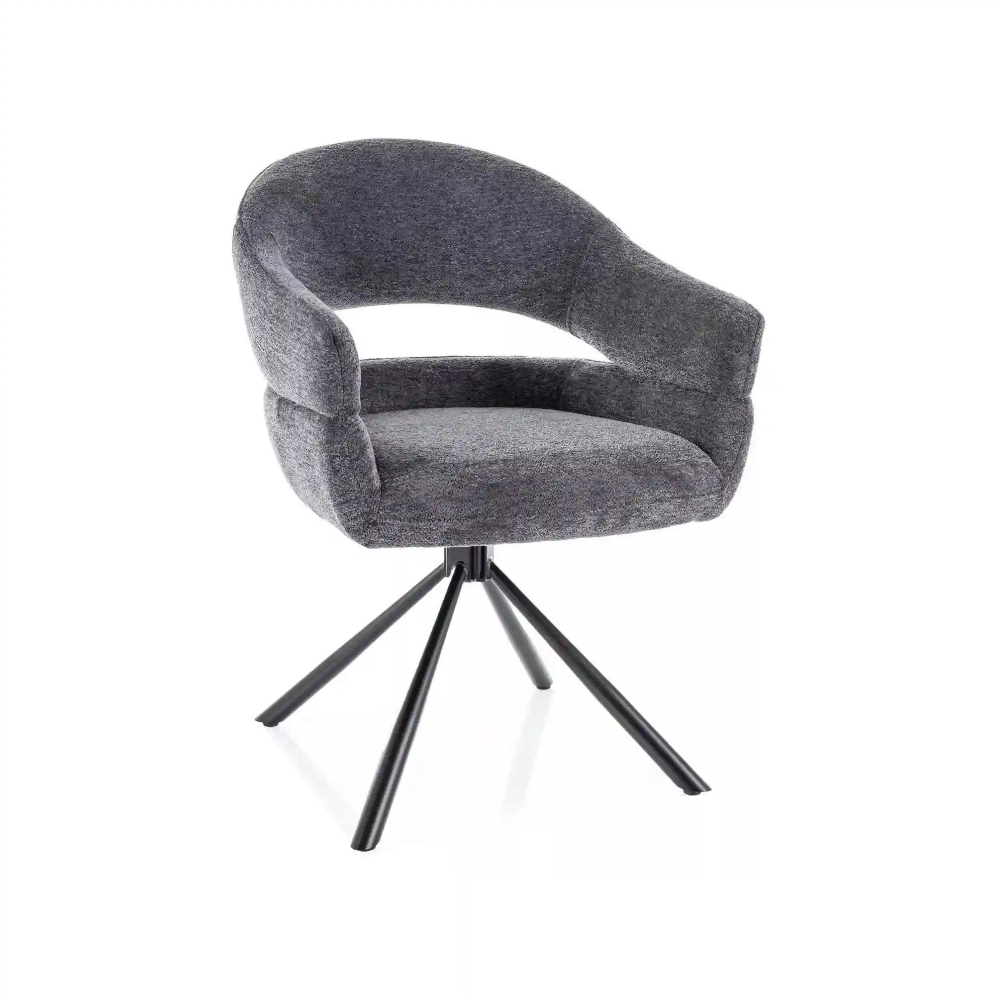 Scaun BORGO, gri - Raven 18, stofa clasica/metal, 58x45x87 cm