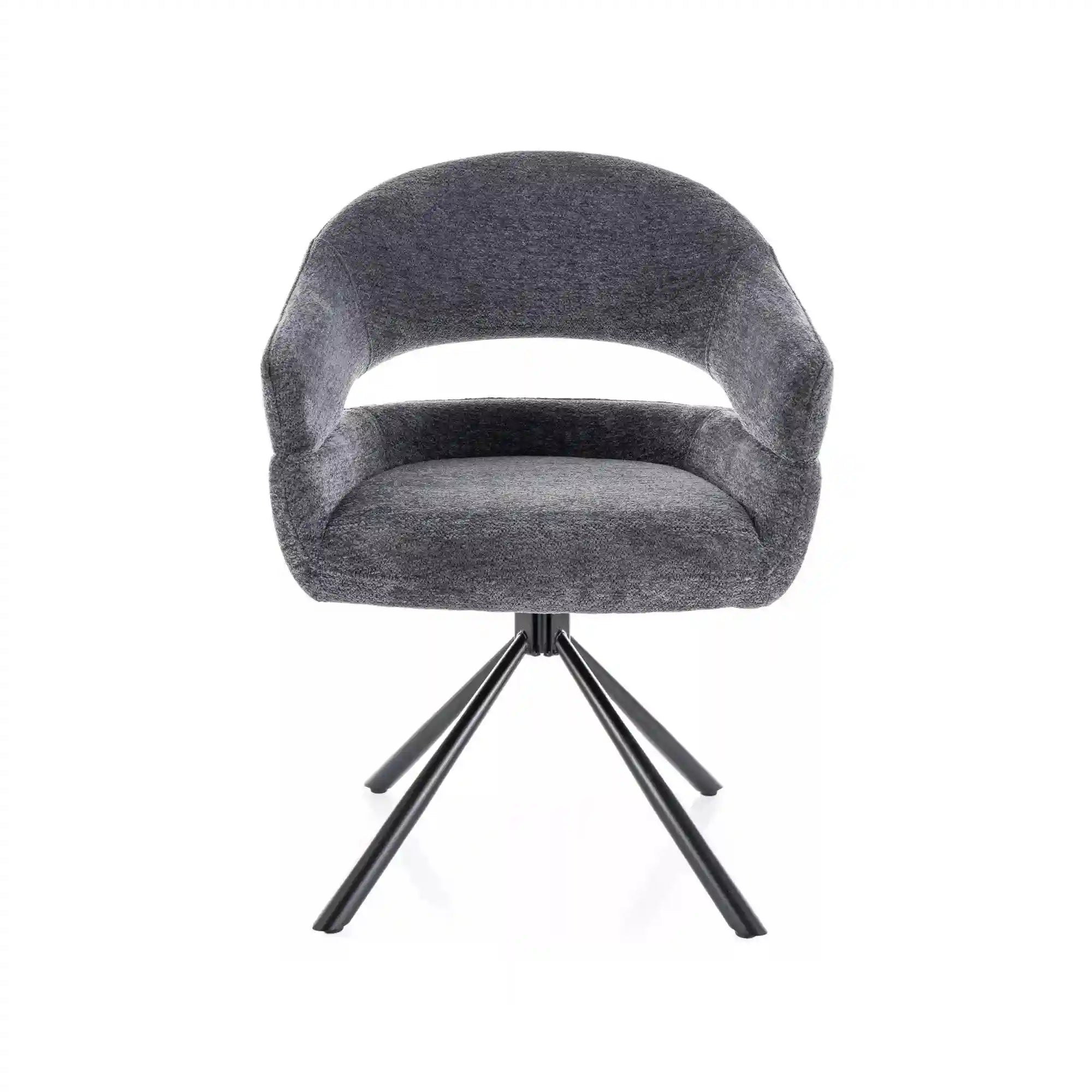 Scaun BORGO, gri - Raven 18, stofa clasica/metal, 58x45x87 cm