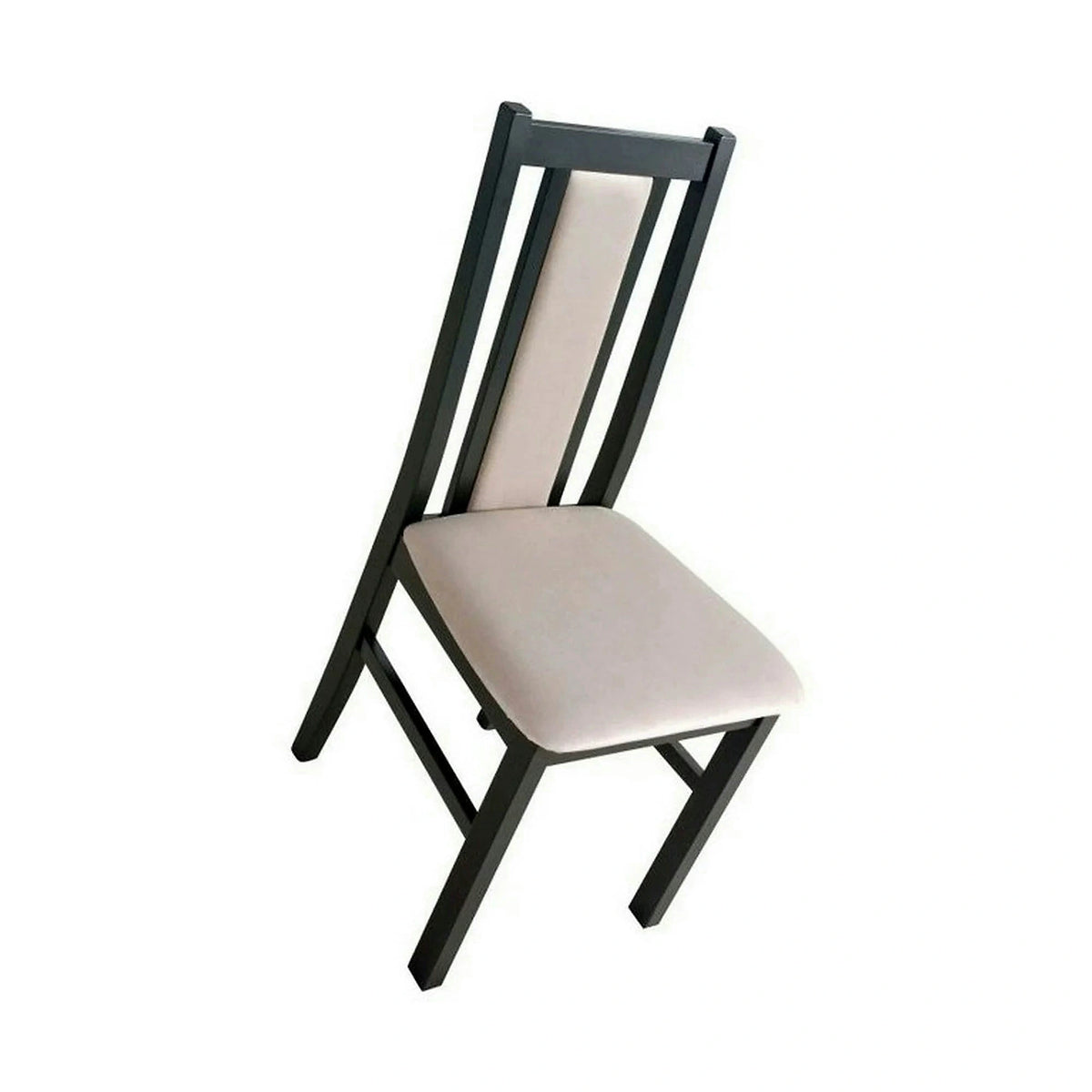 Scaun BOS 14, bej/negru, stofa clasica/lemn de fag, 43x40x94 cm