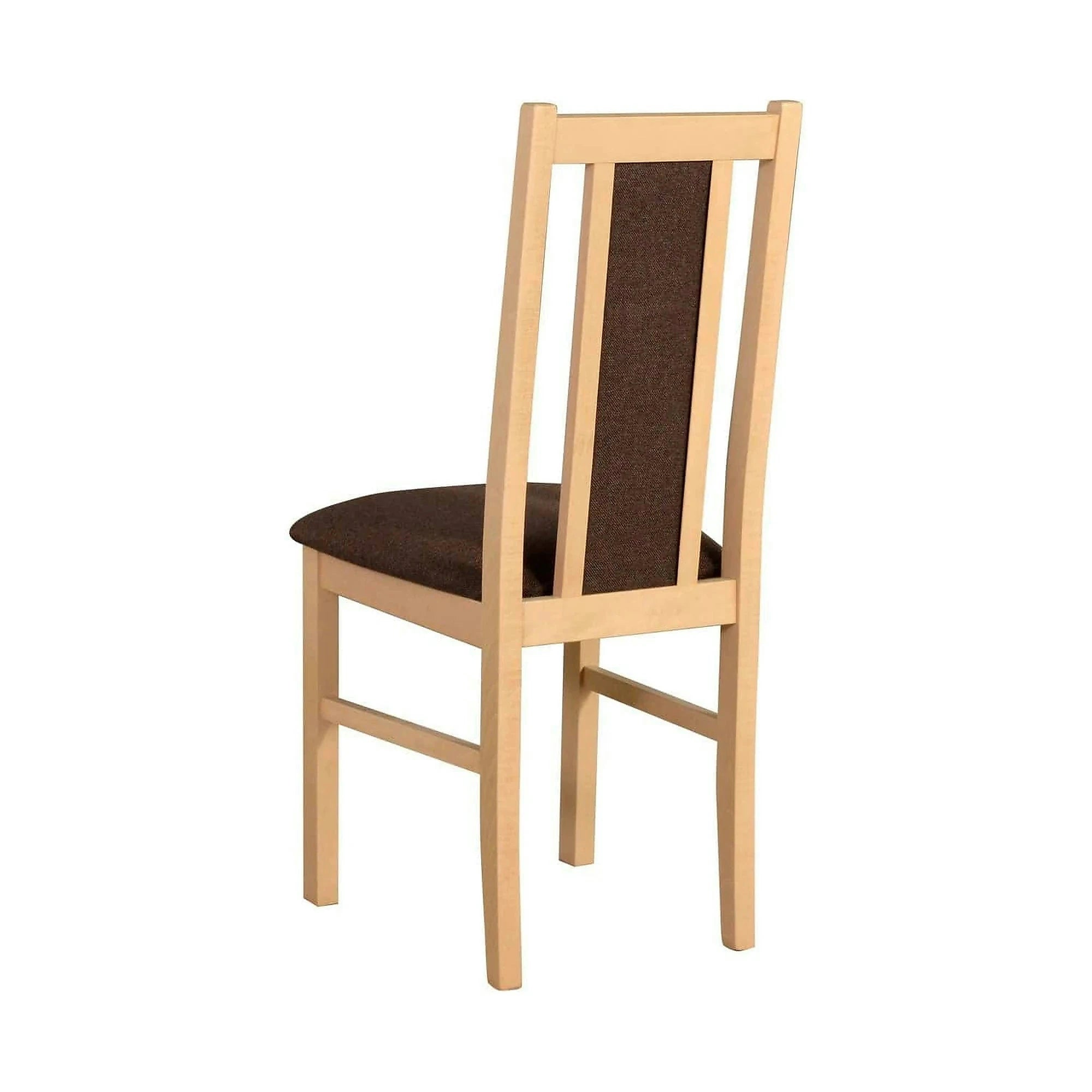 Scaun BOS 14, maro/stejar sonoma, stofa clasica/lemn de fag, 43x40x94 cm