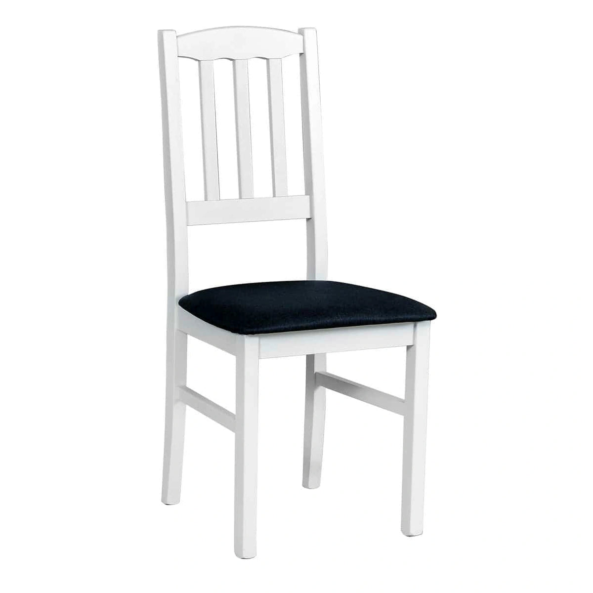 Scaun BOS 3, negru/alb, stofa clasica/lemn de fag, 43x40x90 cm